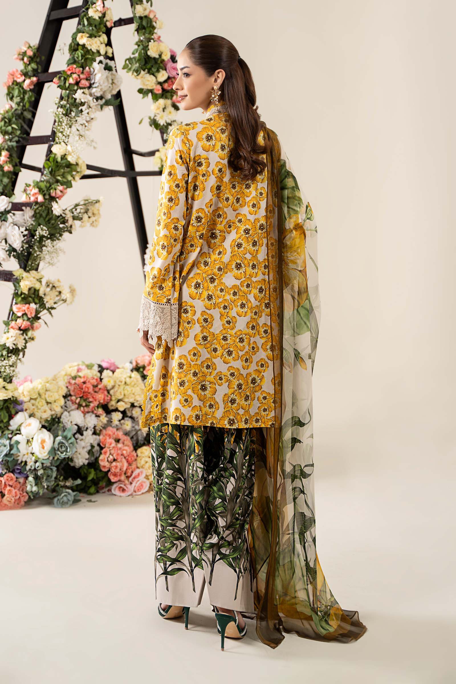 3 Piece Embroidered Lawn Suit | MPS-2606-A