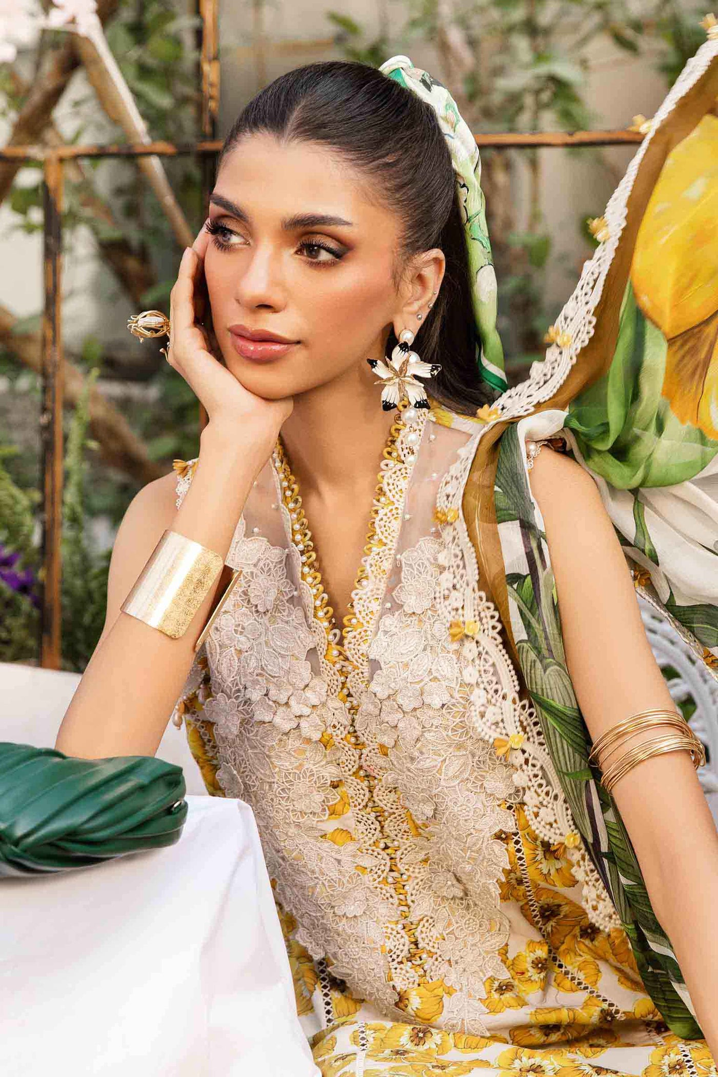 3 Piece Unstitched Embroidered Lawn Suit | MPT-2606-A