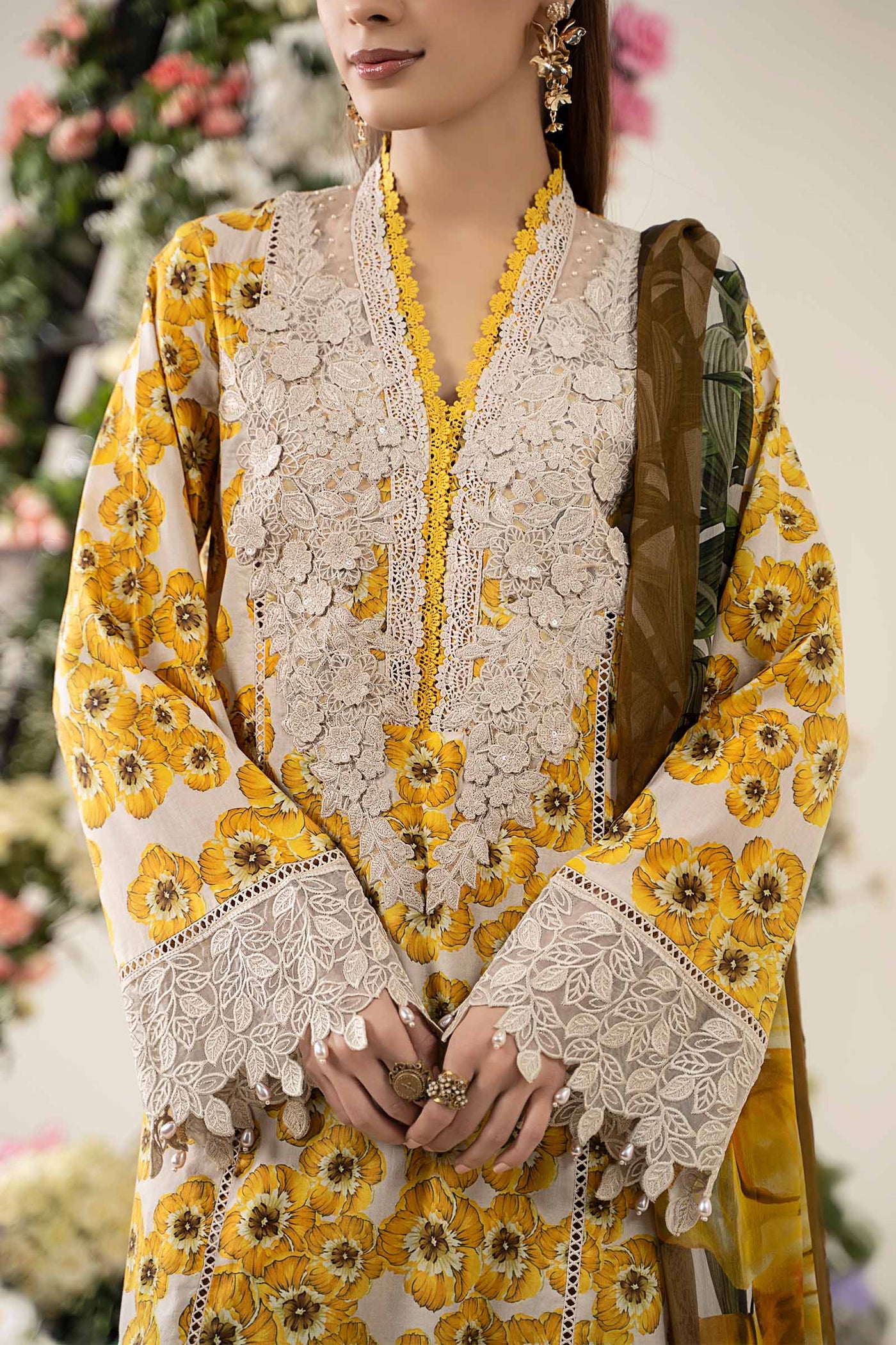 3 Piece Embroidered Lawn Suit | MPS-2606-A
