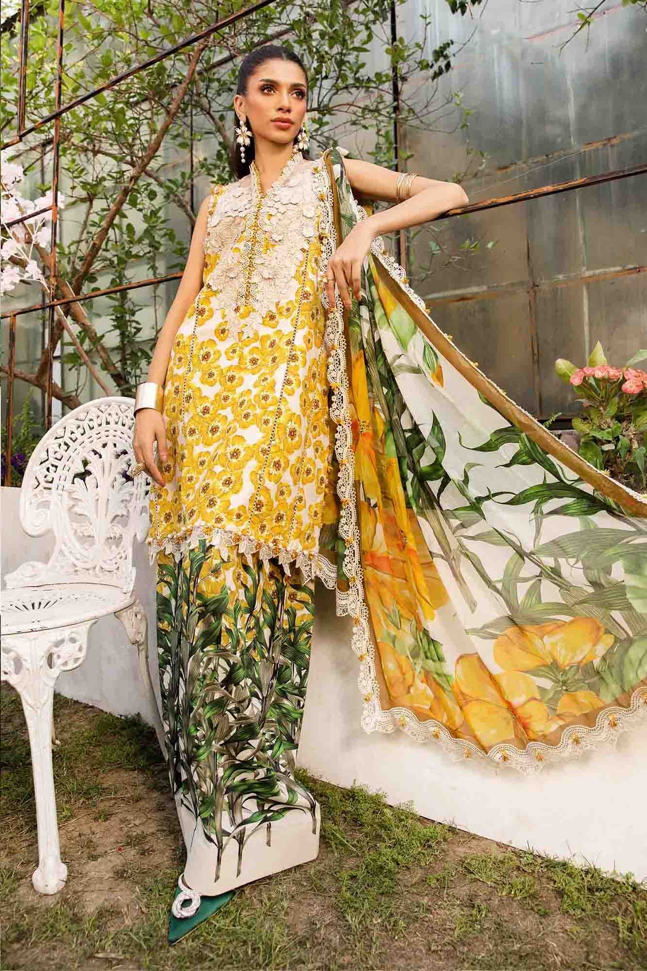 3 Piece Unstitched Embroidered Lawn Suit | MPT-2606-A