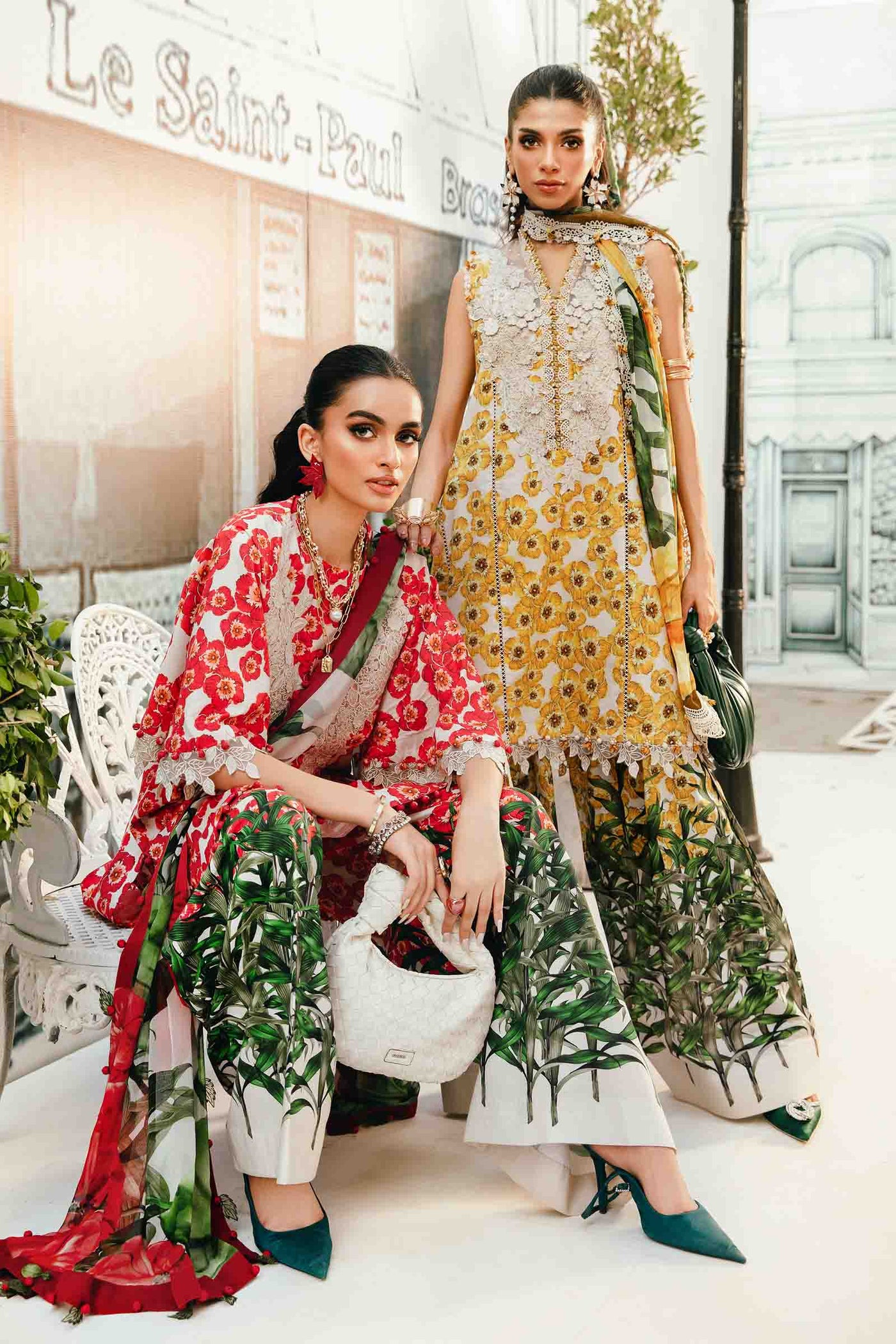 3 Piece Unstitched Embroidered Lawn Suit | MPT-2606-A