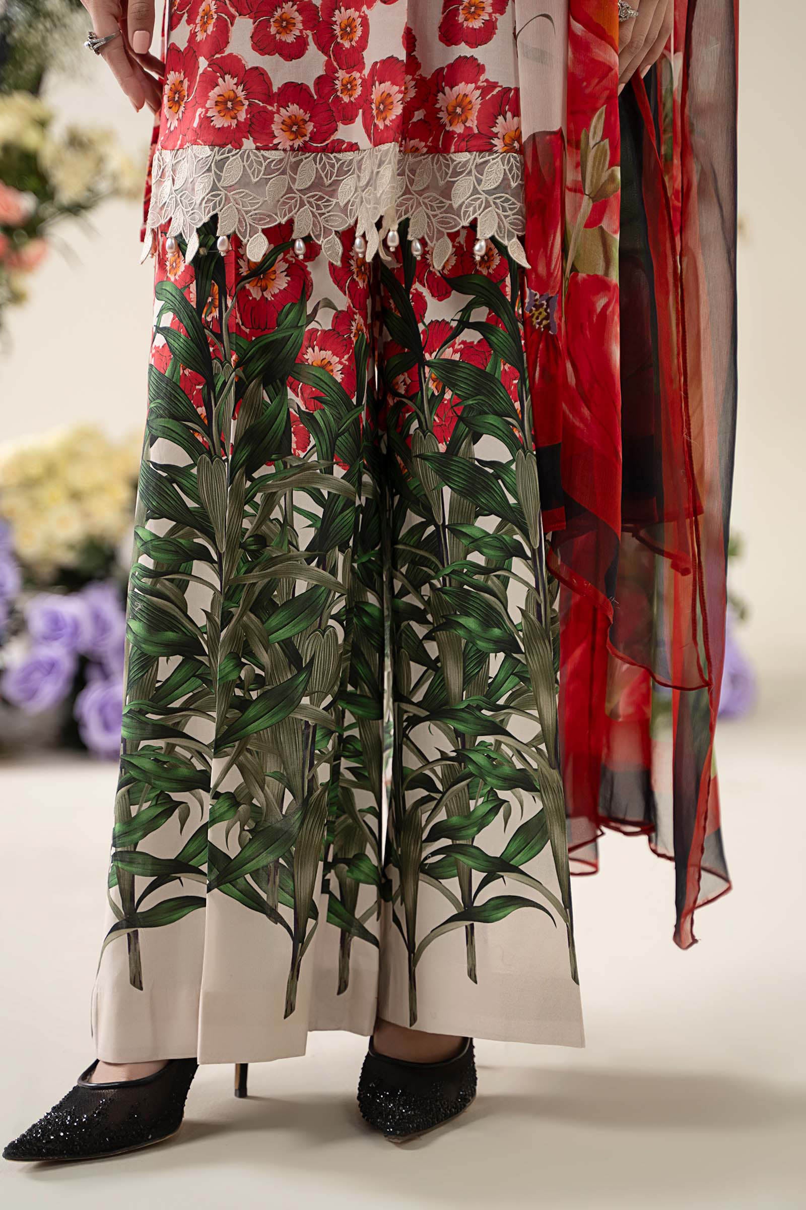 3 Piece Embroidered Lawn Suit | MPS-2606-B