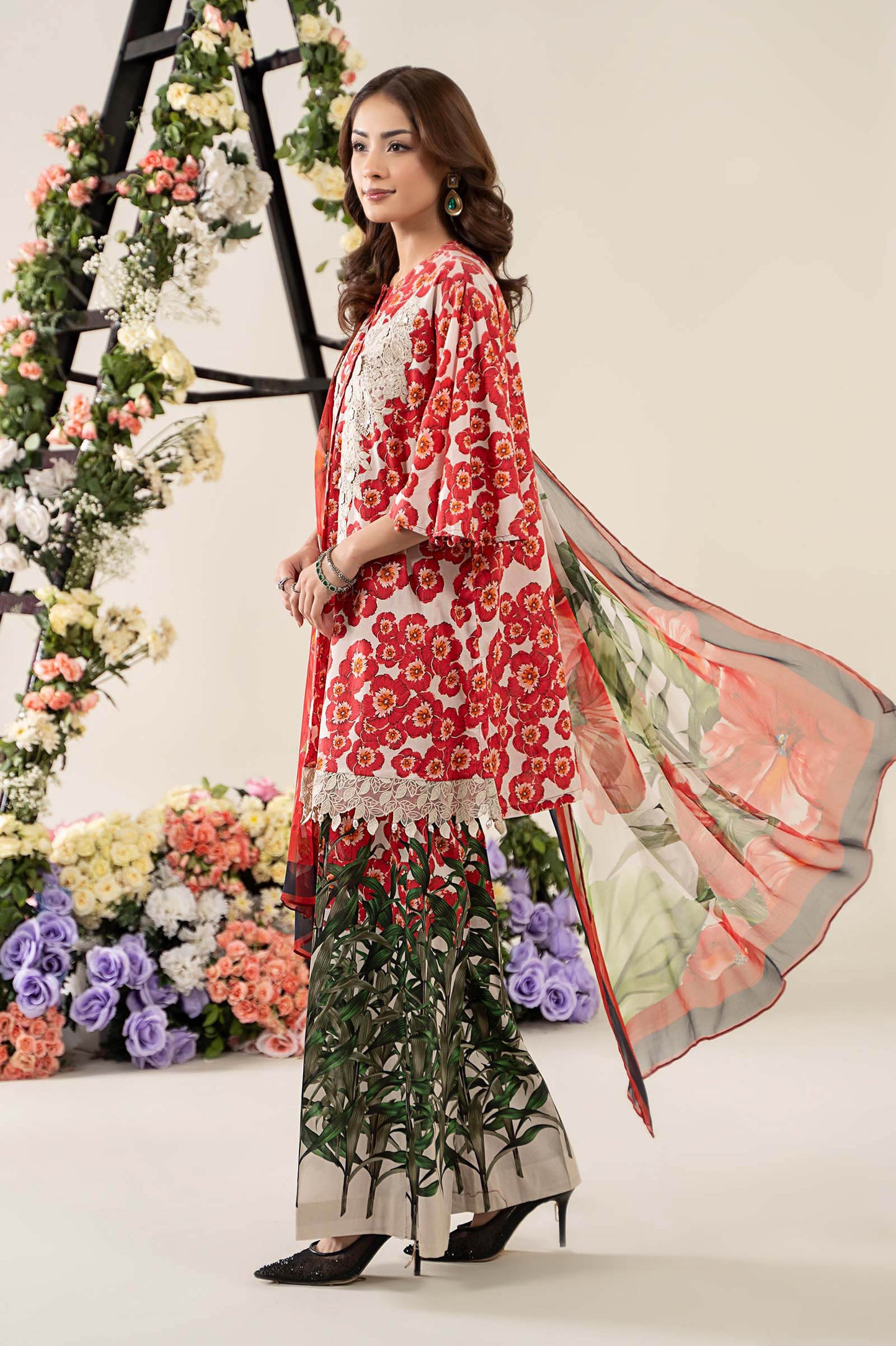 3 Piece Embroidered Lawn Suit | MPS-2606-B