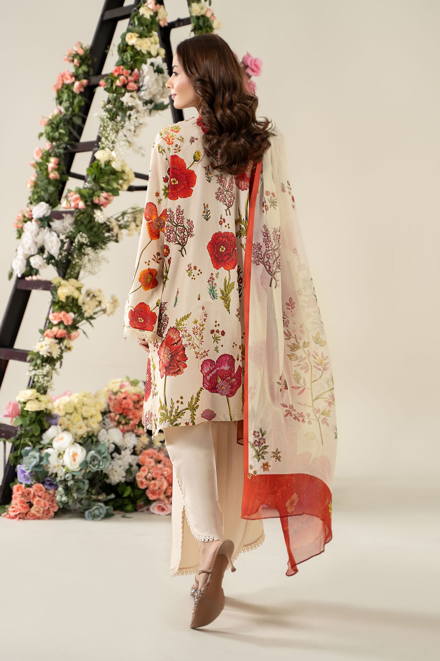 3 Piece Embroidered Lawn Suit | MPS-2607-A