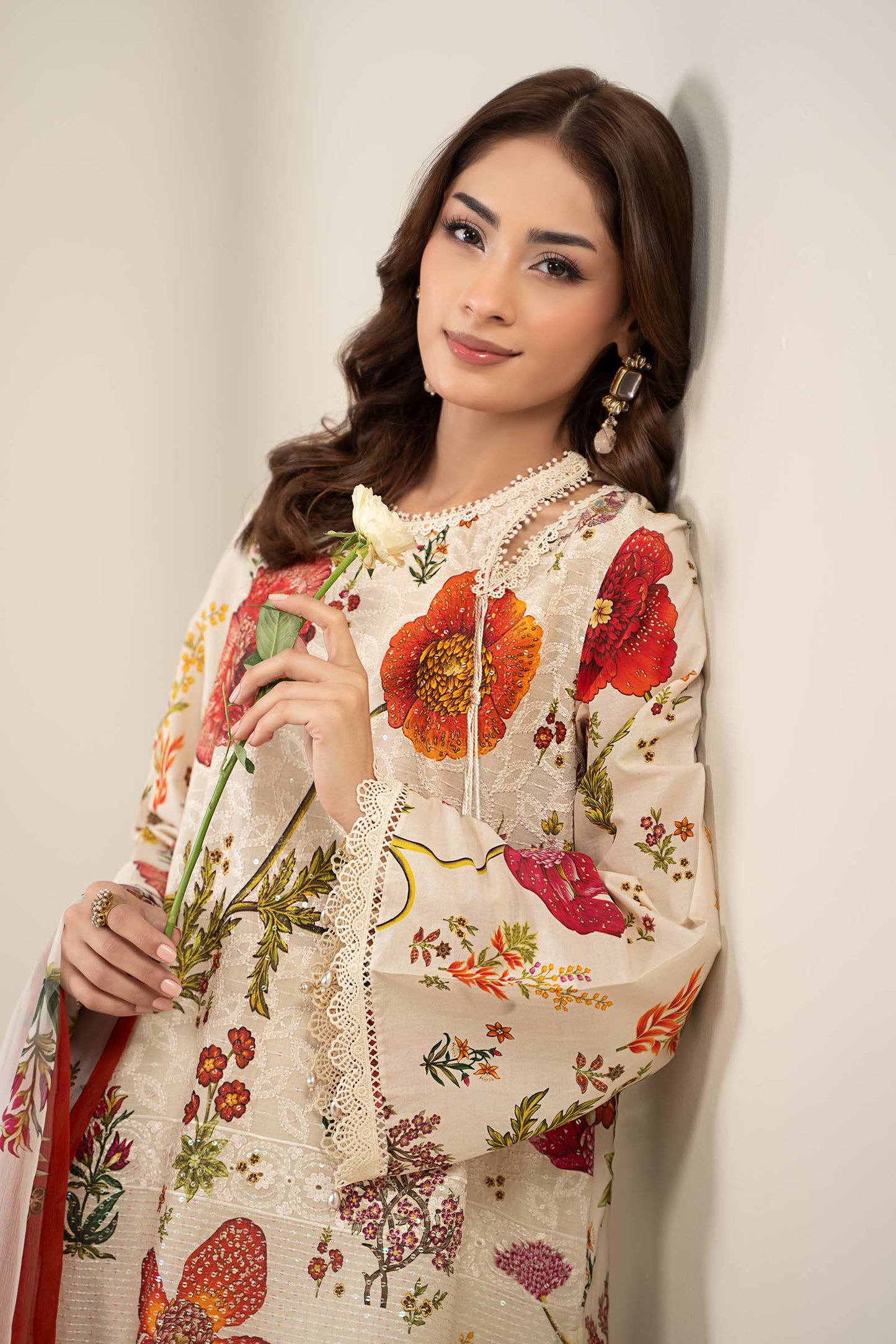 3 Piece Embroidered Lawn Suit | MPS-2607-A