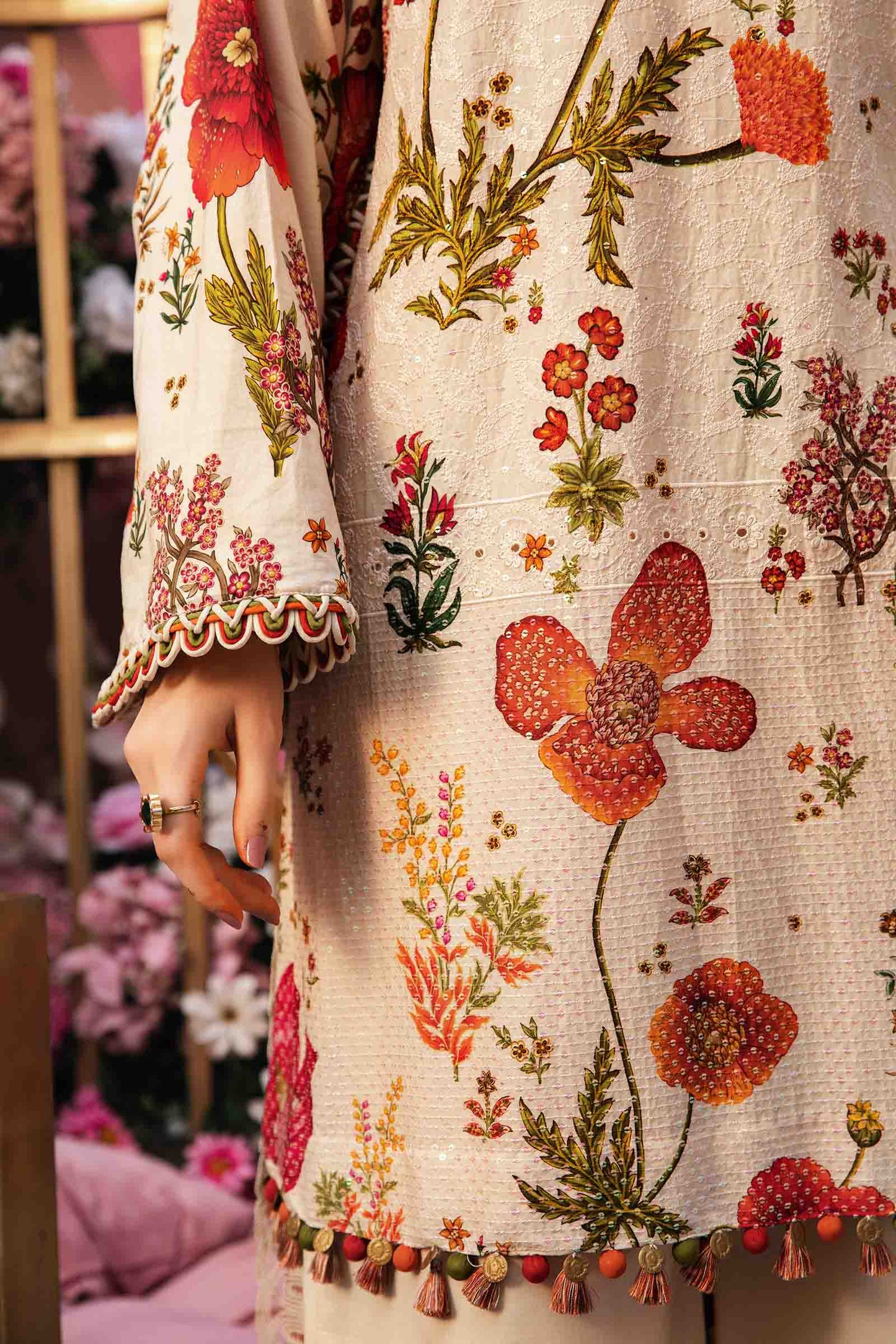 3 Piece Unstitched Embroidered Lawn Suit | MPT-2607-A