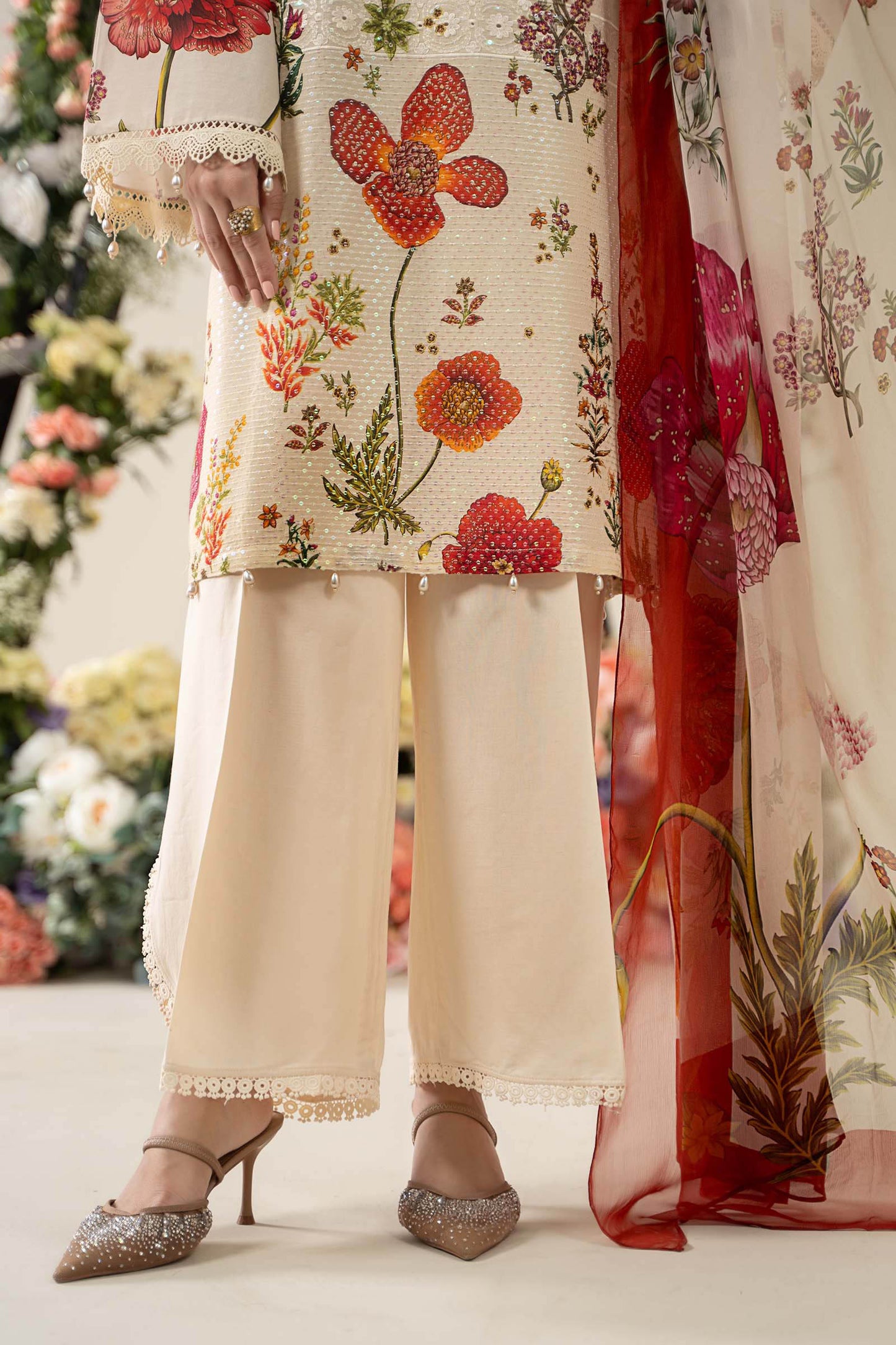 3 Piece Embroidered Lawn Suit | MPS-2607-A