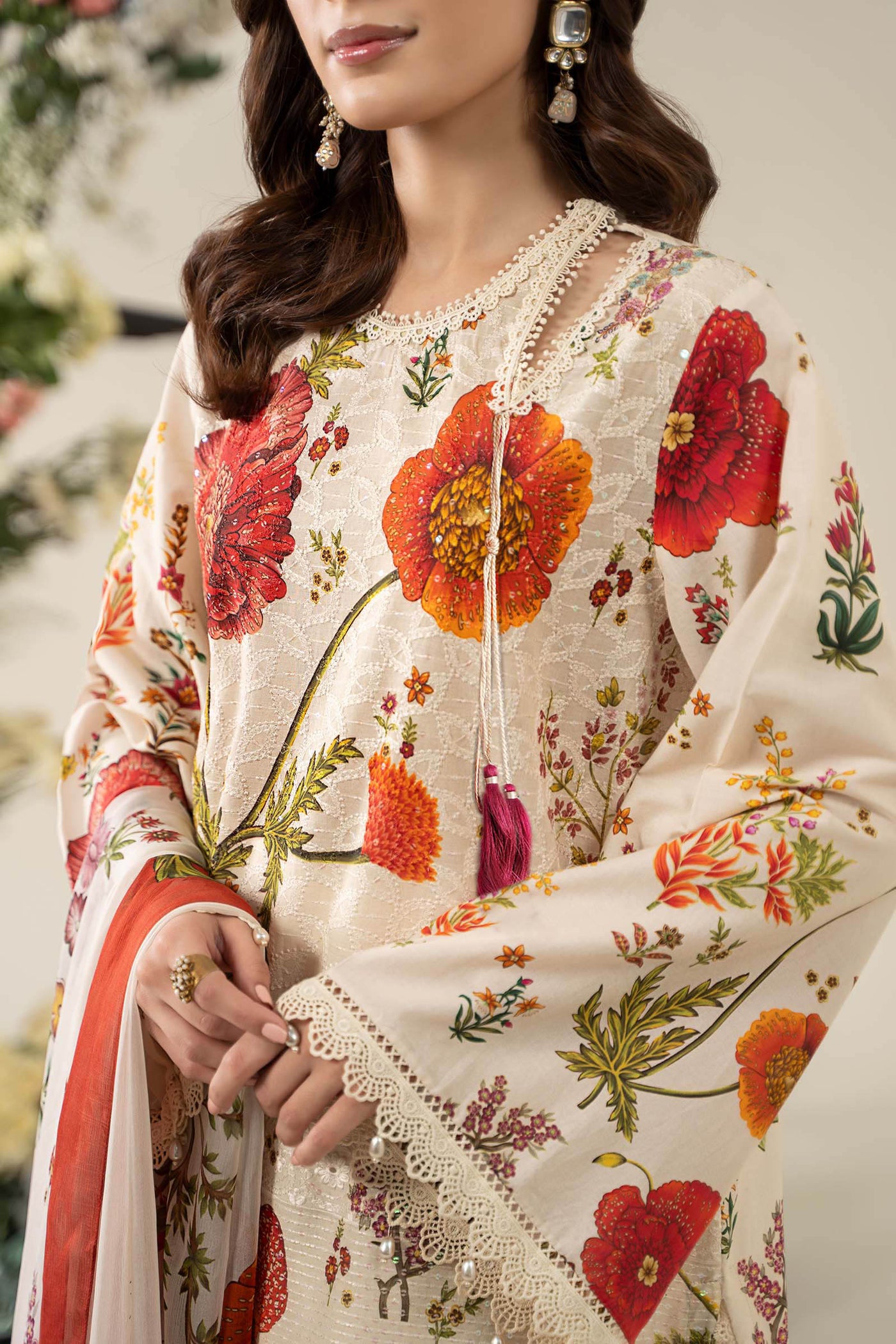 3 Piece Embroidered Lawn Suit | MPS-2607-A