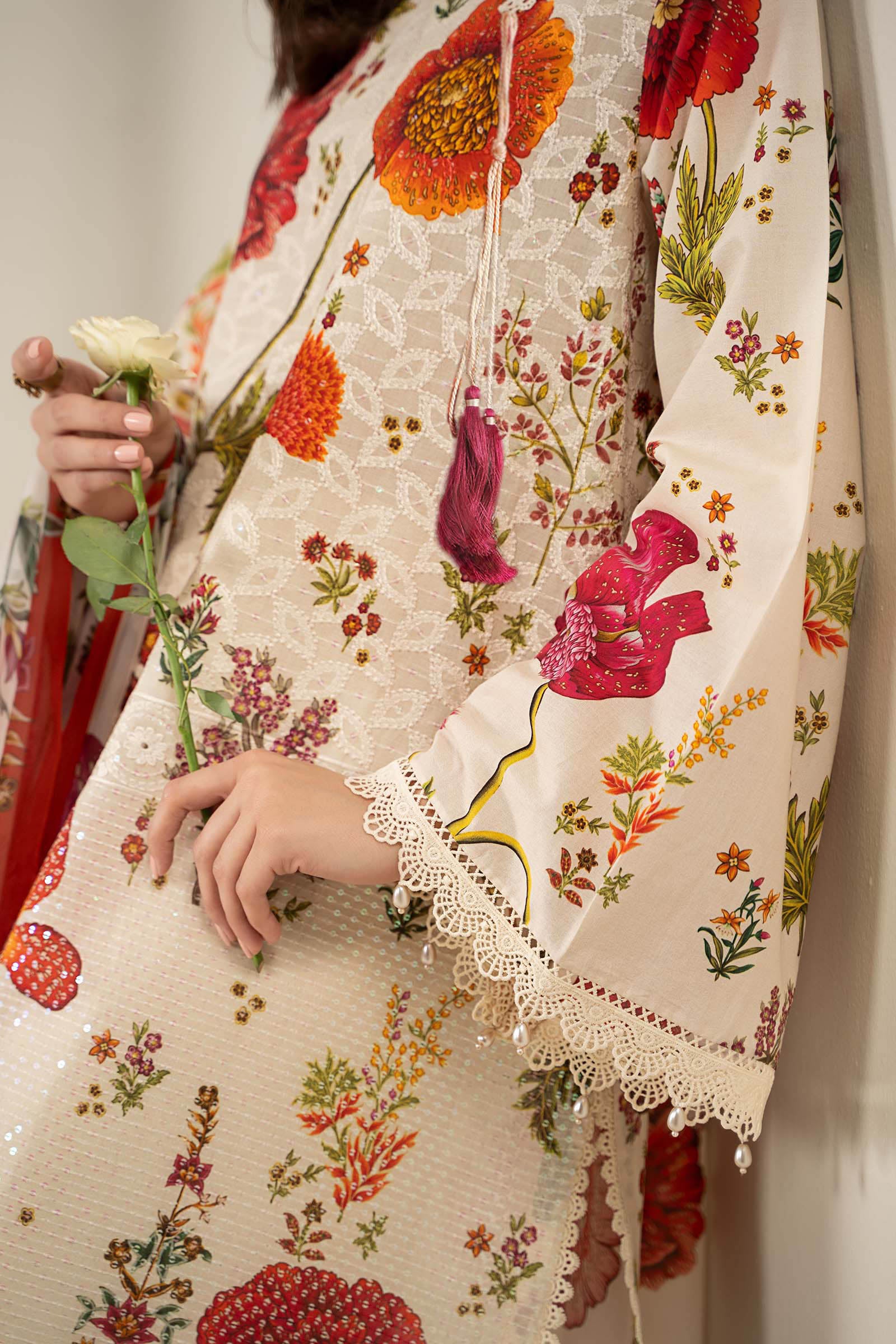 3 Piece Embroidered Lawn Suit | MPS-2607-A