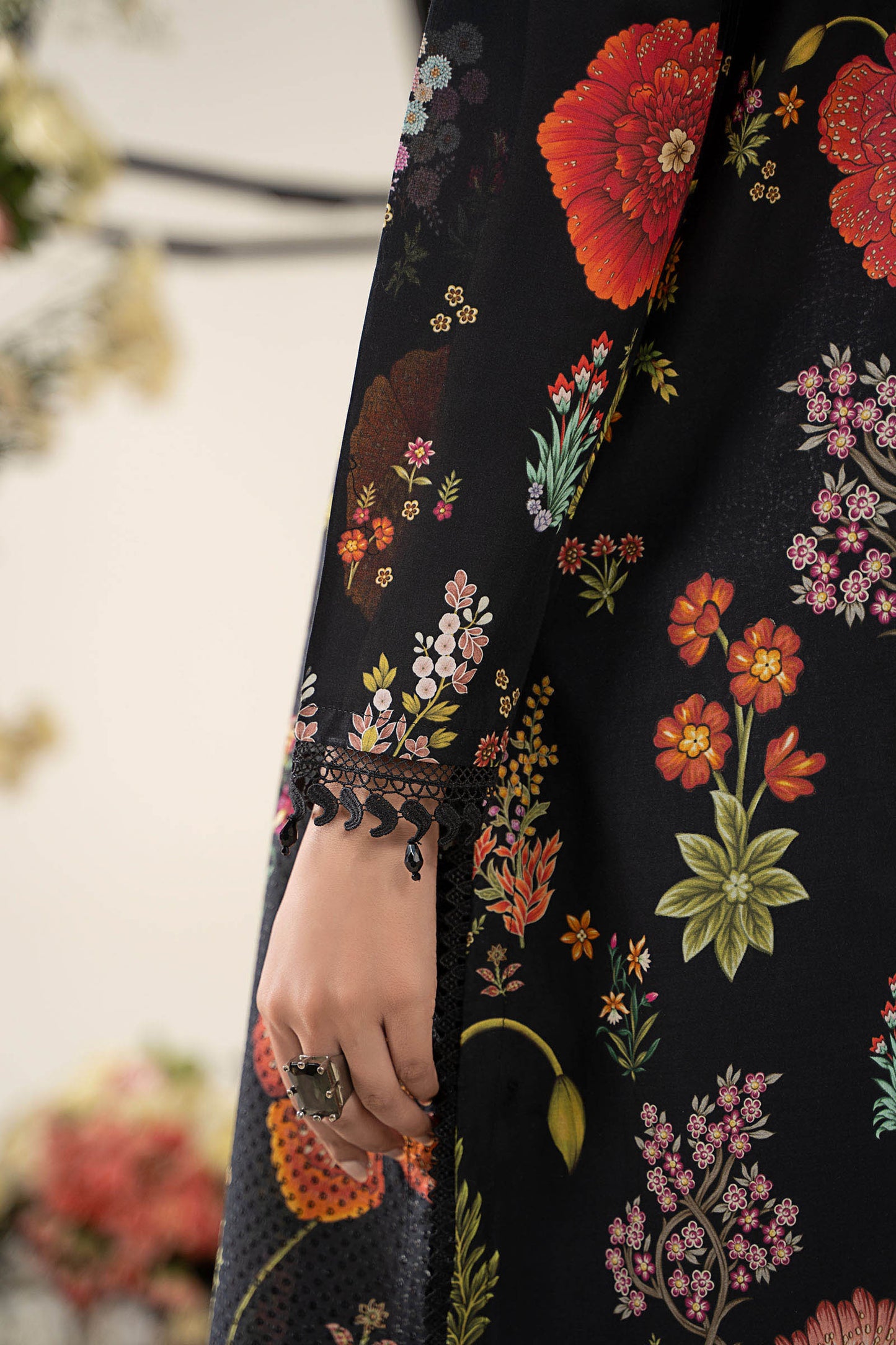 3 Piece Unstitched Embroidered Lawn Suit | MPT-2607-B