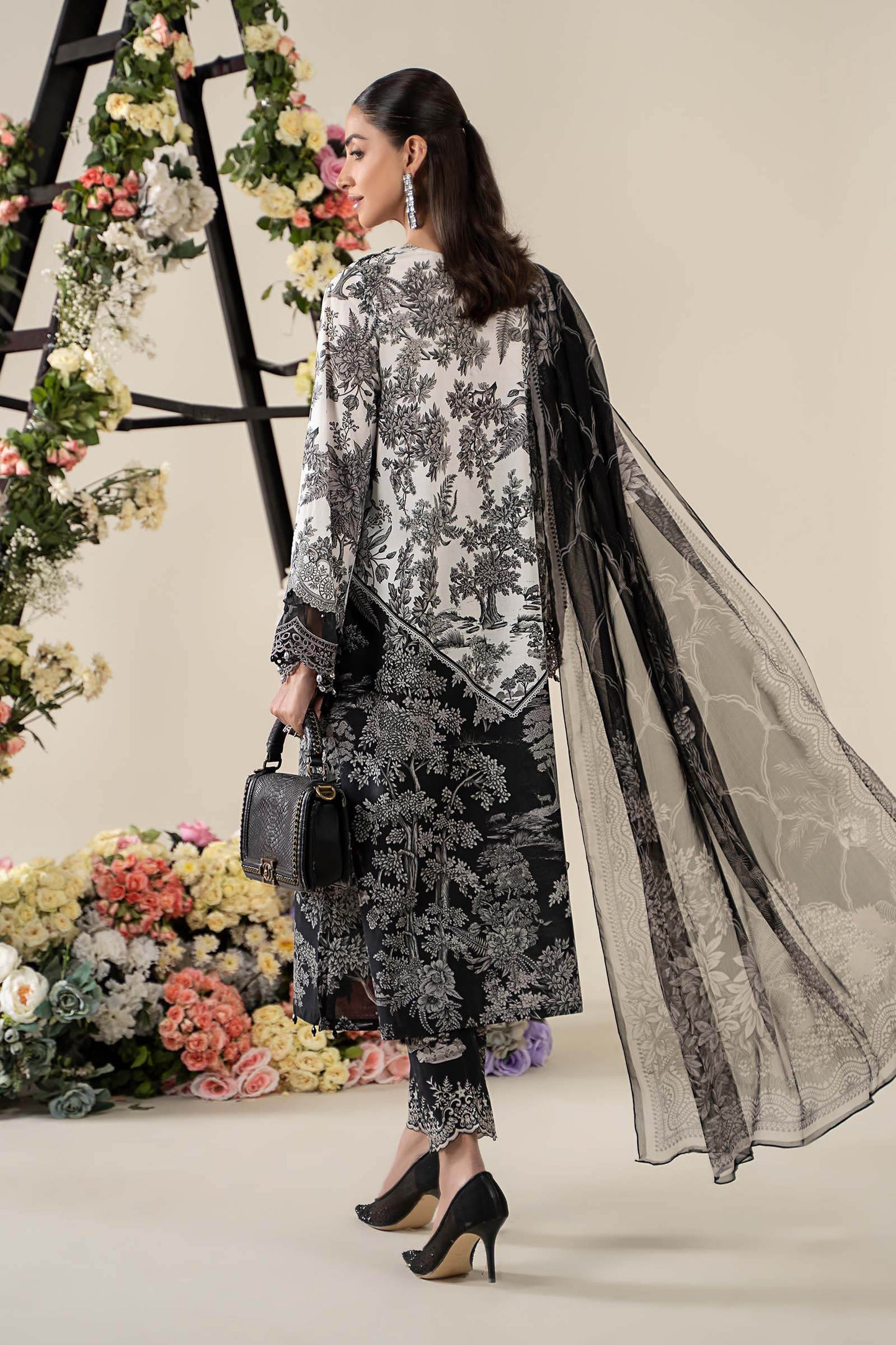 3 Piece Embroidered Lawn Suit | MPS-2608-B