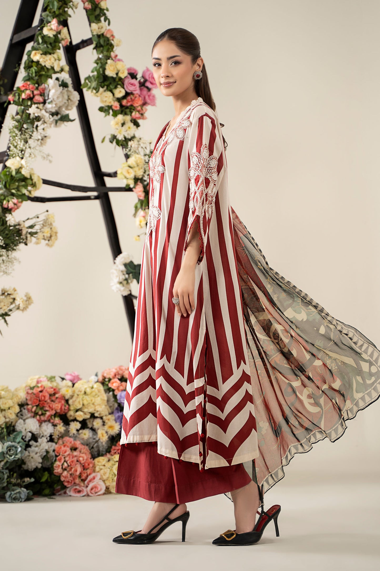 3 Piece Embroidered Lawn Suit | MPS-2609-A