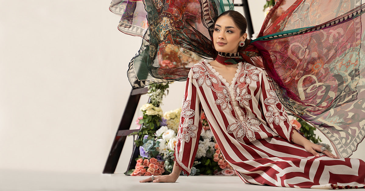 3 Piece Embroidered Lawn Suit | MPS-2609-A