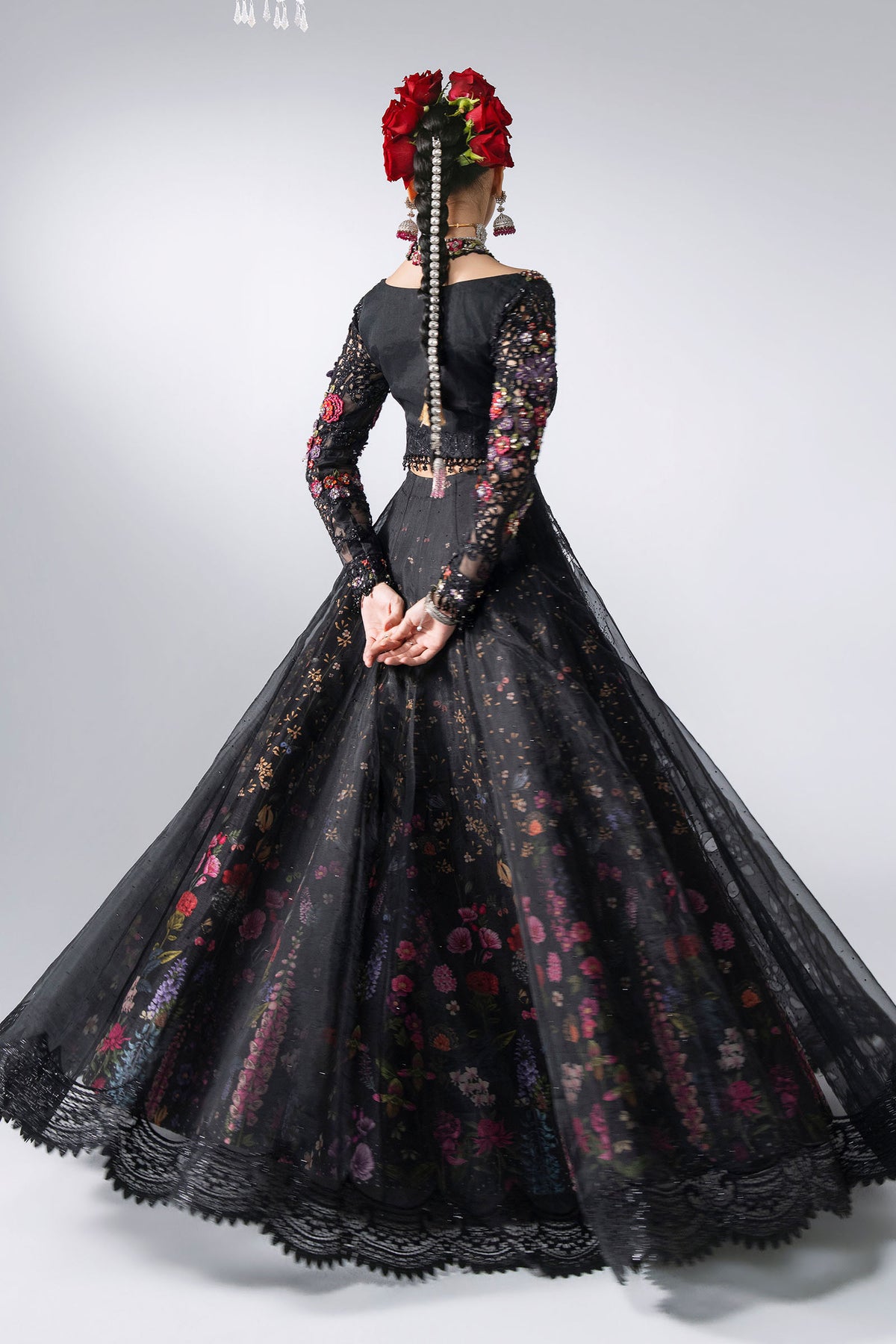 3 Piece Unstitched Embroidered Organza Suit