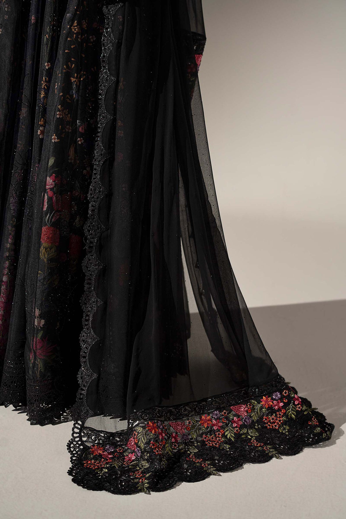 3 Piece Embroidered Organza Suit