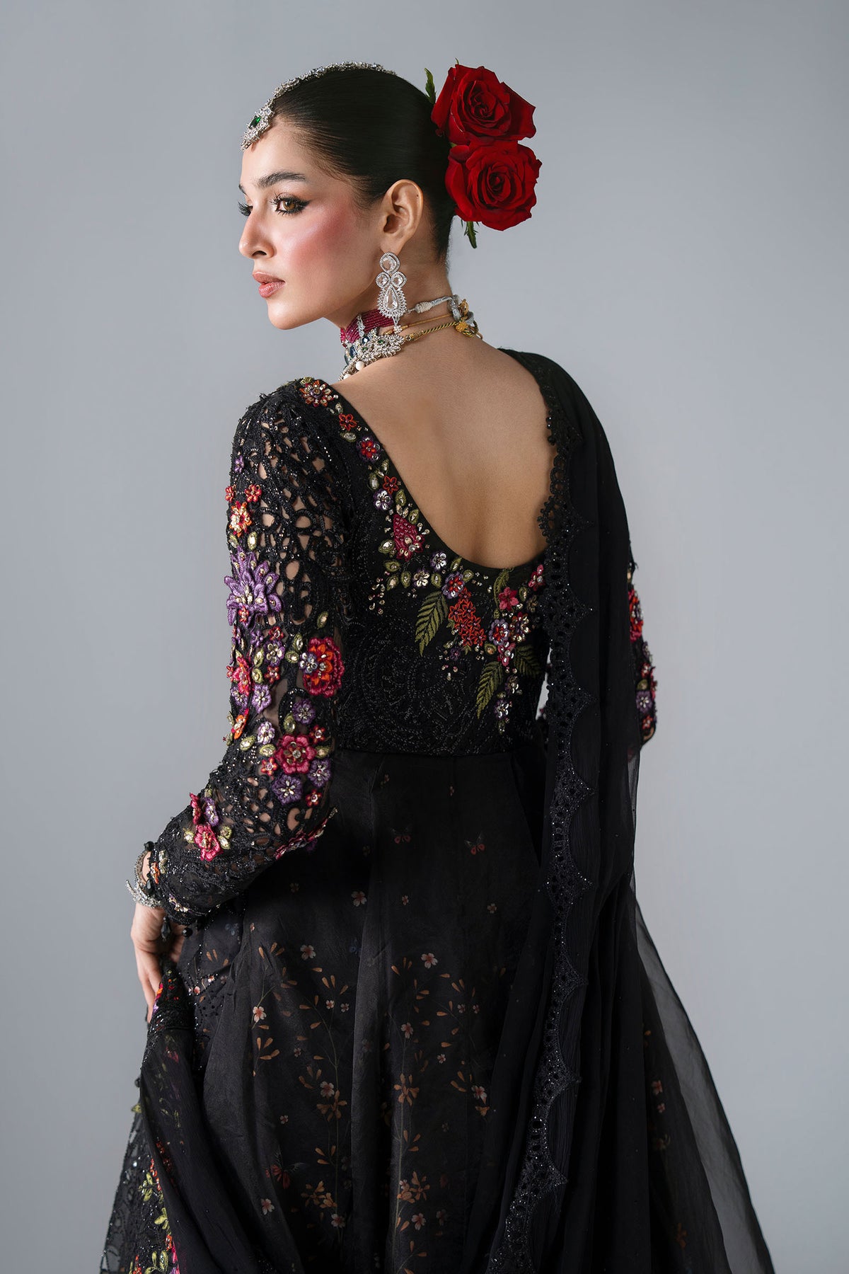 3 Piece Unstitched Embroidered Organza Suit
