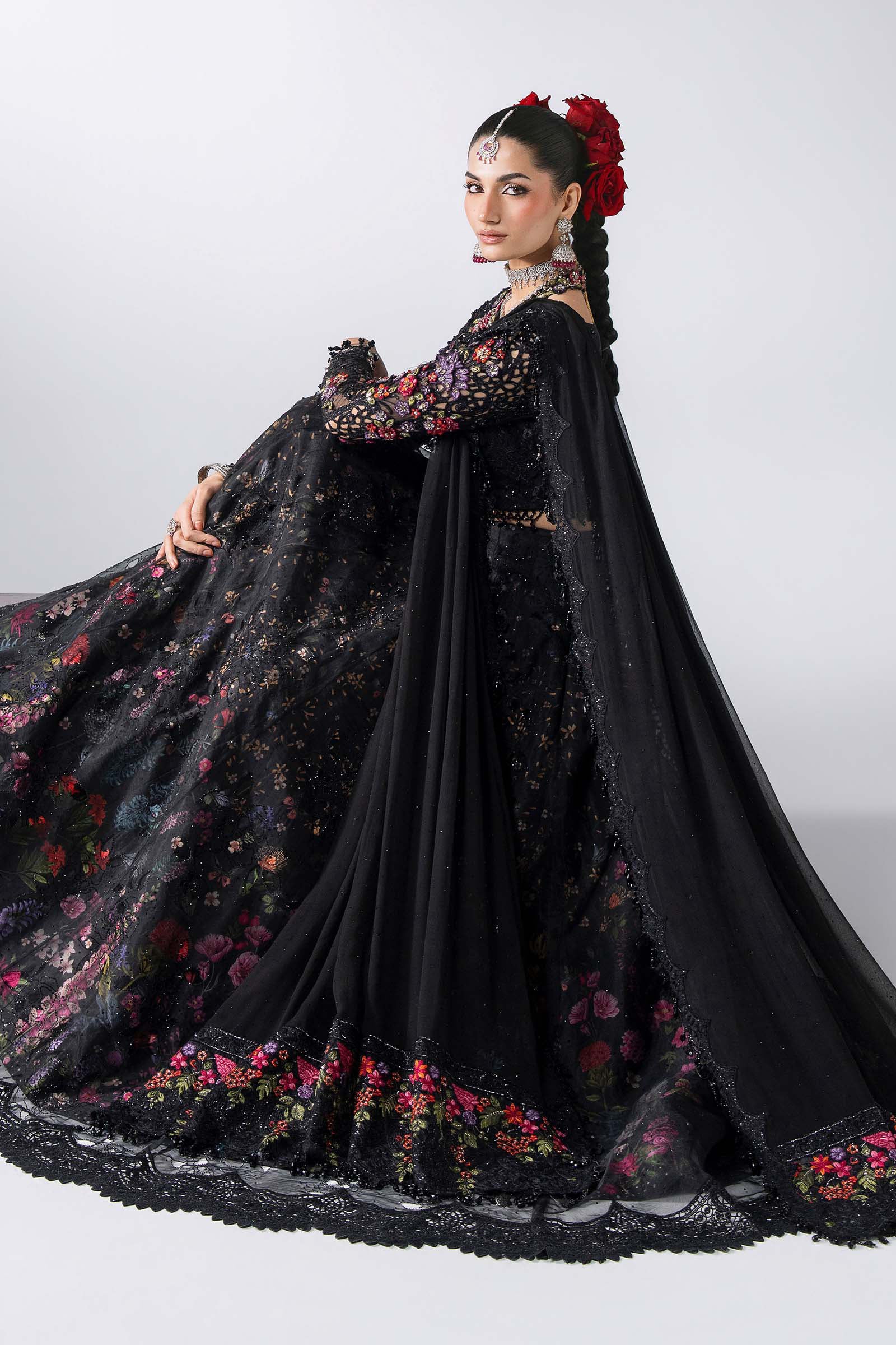 3 Piece Unstitched Embroidered Organza Suit