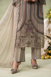 3 Piece Embroidered Chiffon Suit