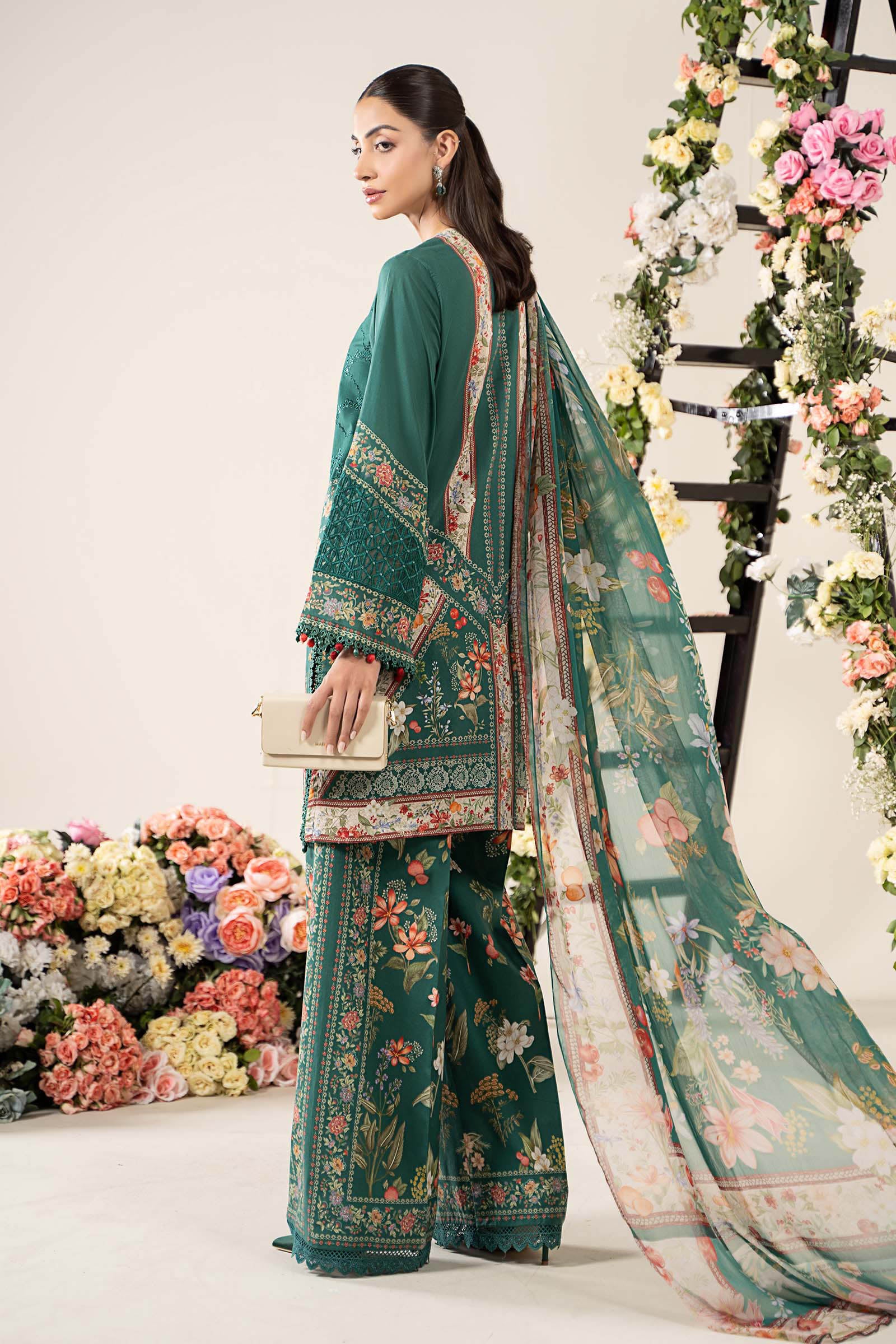 3 Piece Embroidered Lawn Suit | MPS-2610-A