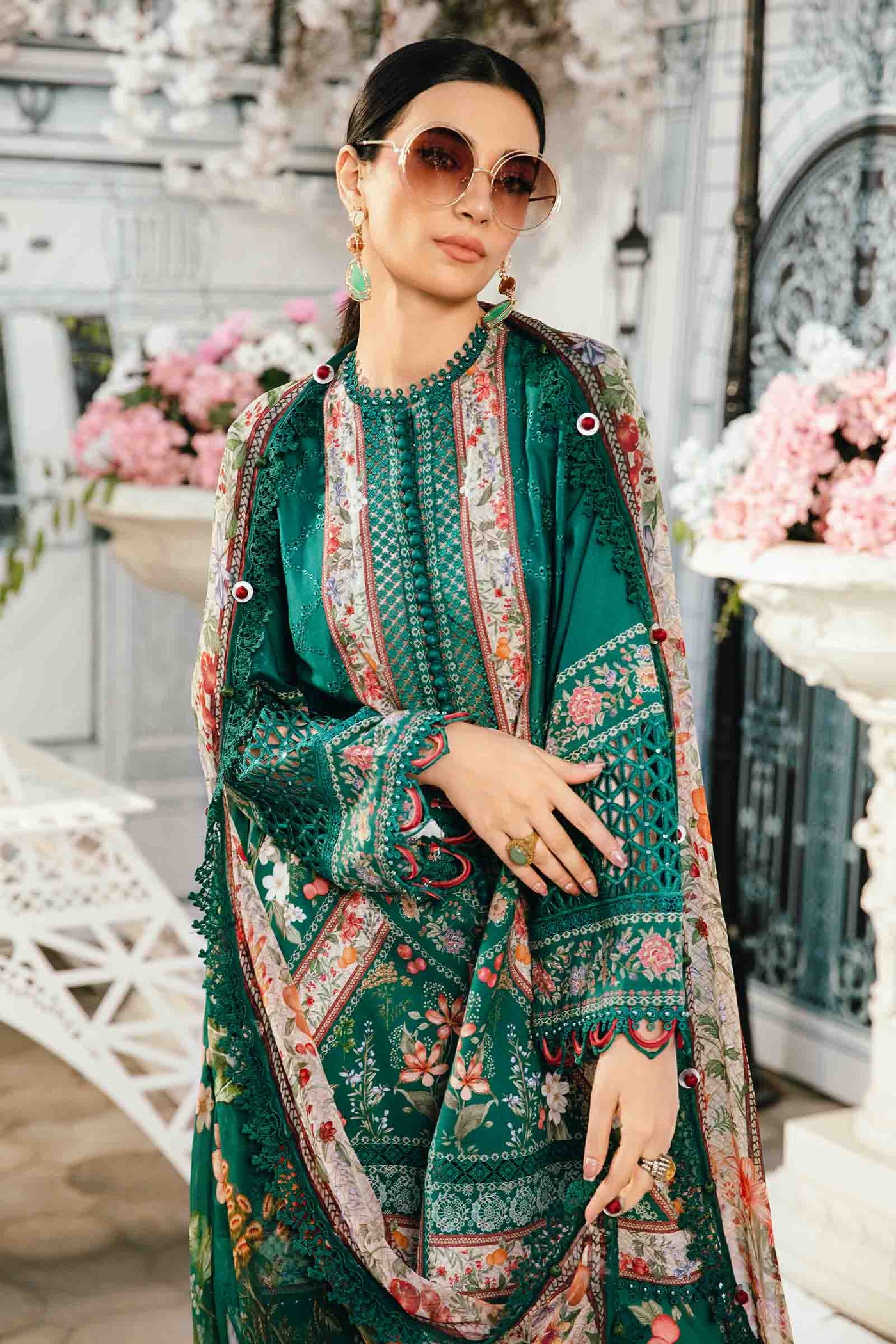 3 Piece Unstitched Embroidered Lawn Suit | MPT-2610-A