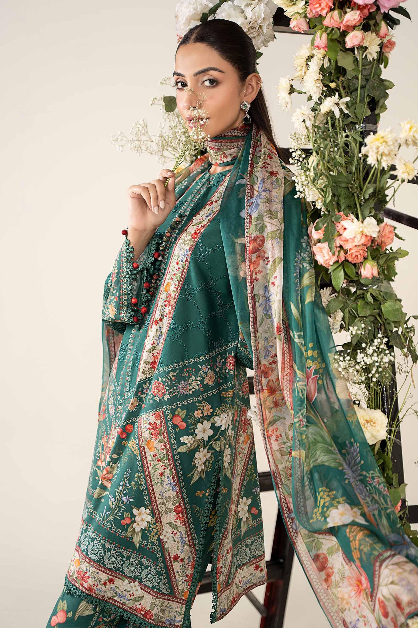 3 Piece Embroidered Lawn Suit | MPS-2610-A