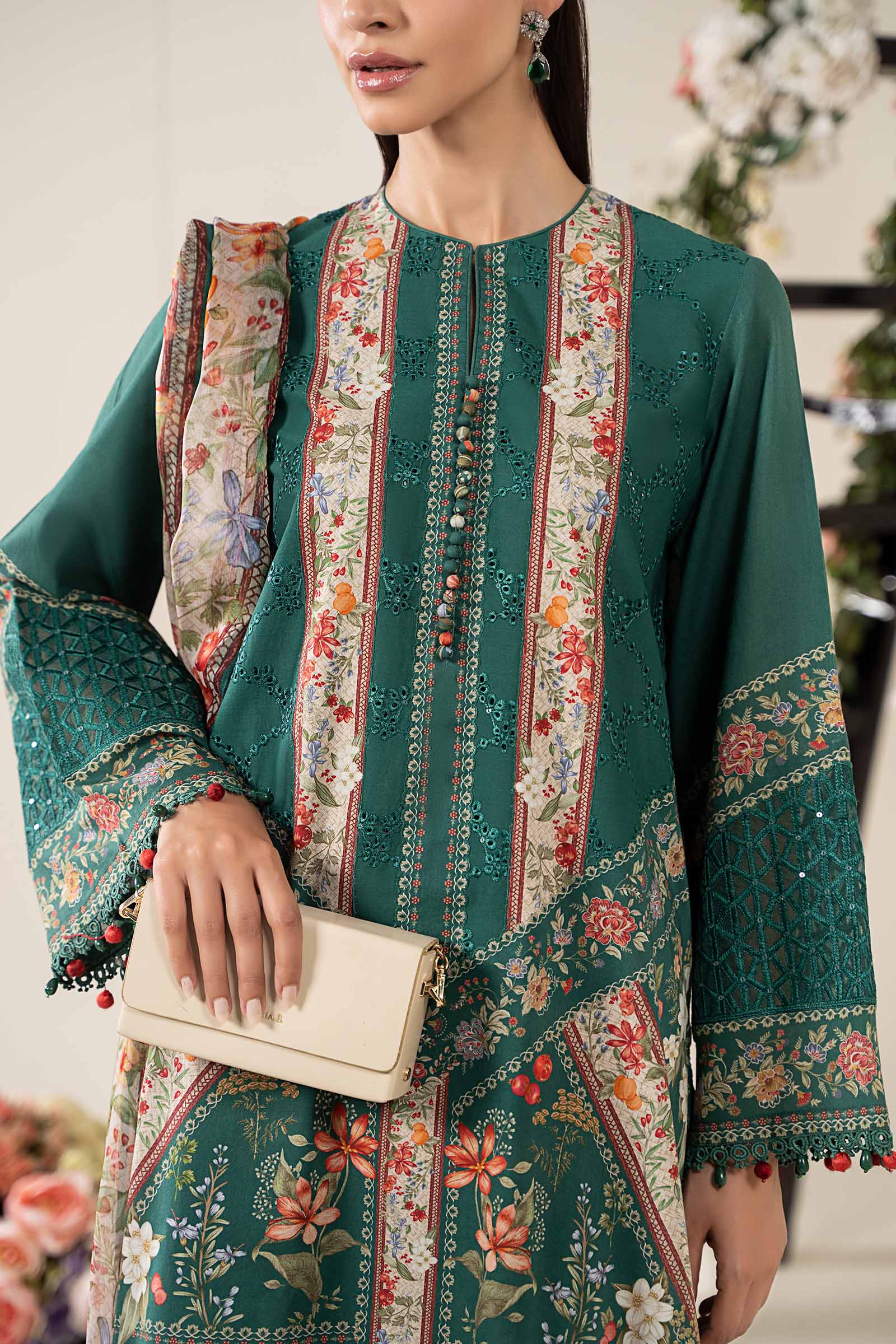 3 Piece Embroidered Lawn Suit | MPS-2610-A