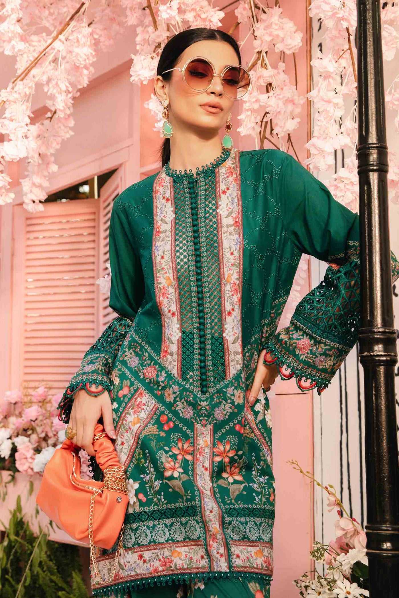 3 Piece Unstitched Embroidered Lawn Suit | MPT-2610-A