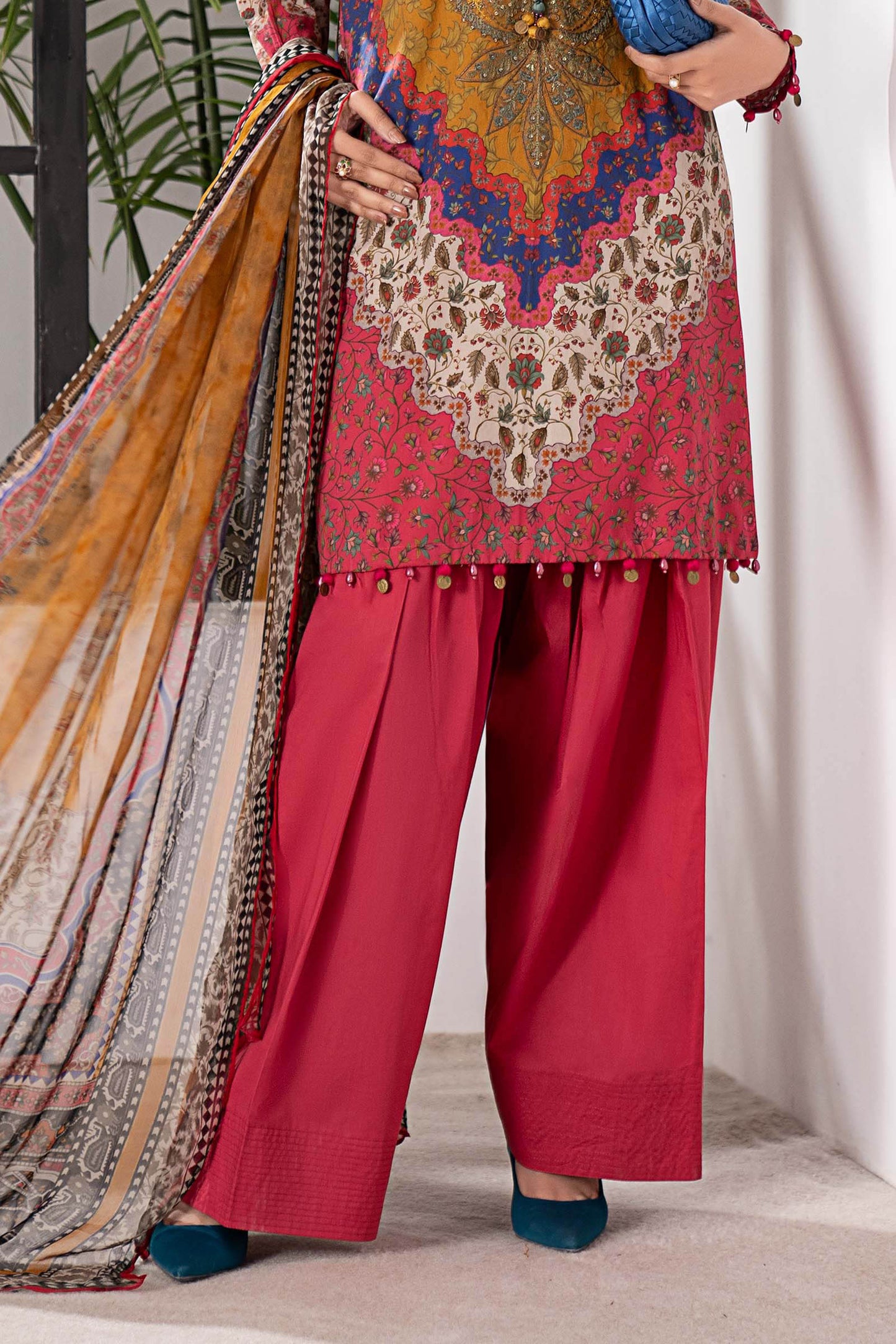 3 Piece Embroidered Cambric Suit