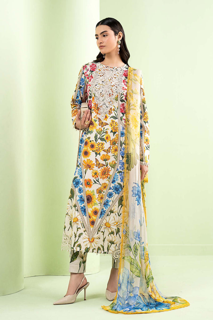 Maria B 3 Piece Embroidered Lawn Suit, view 1