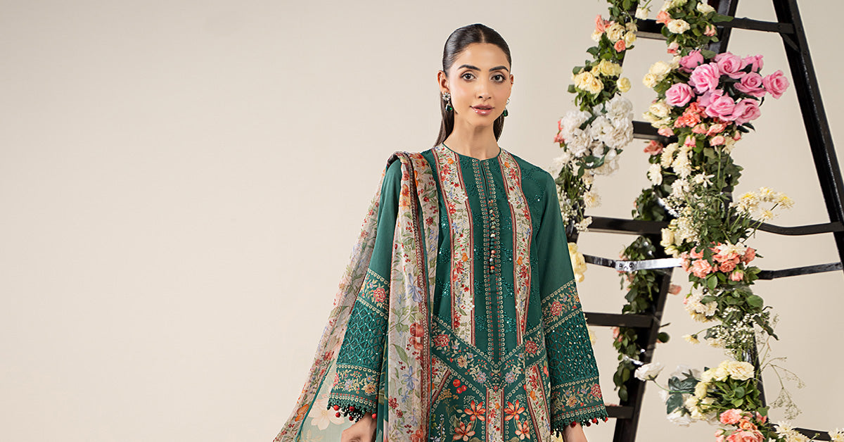 3 Piece Embroidered Lawn Suit | MPS-2610-A