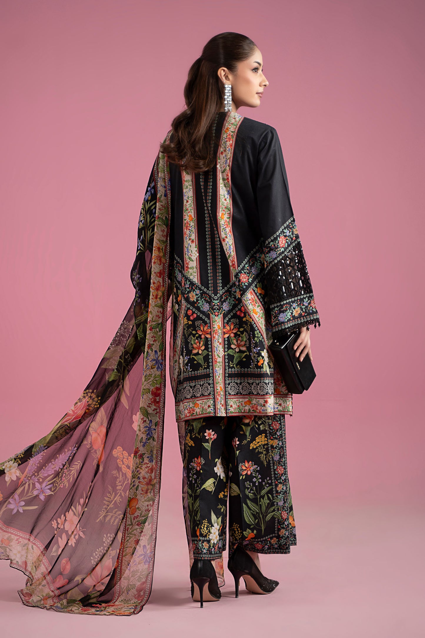 3 Piece Embroidered Lawn Suit | MPS-2610-B