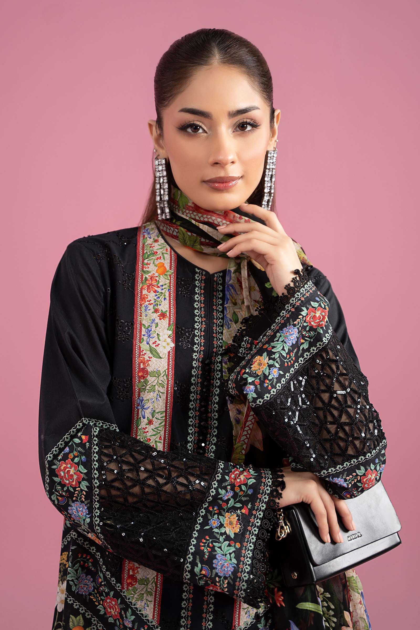 3 Piece Embroidered Lawn Suit | MPS-2610-B