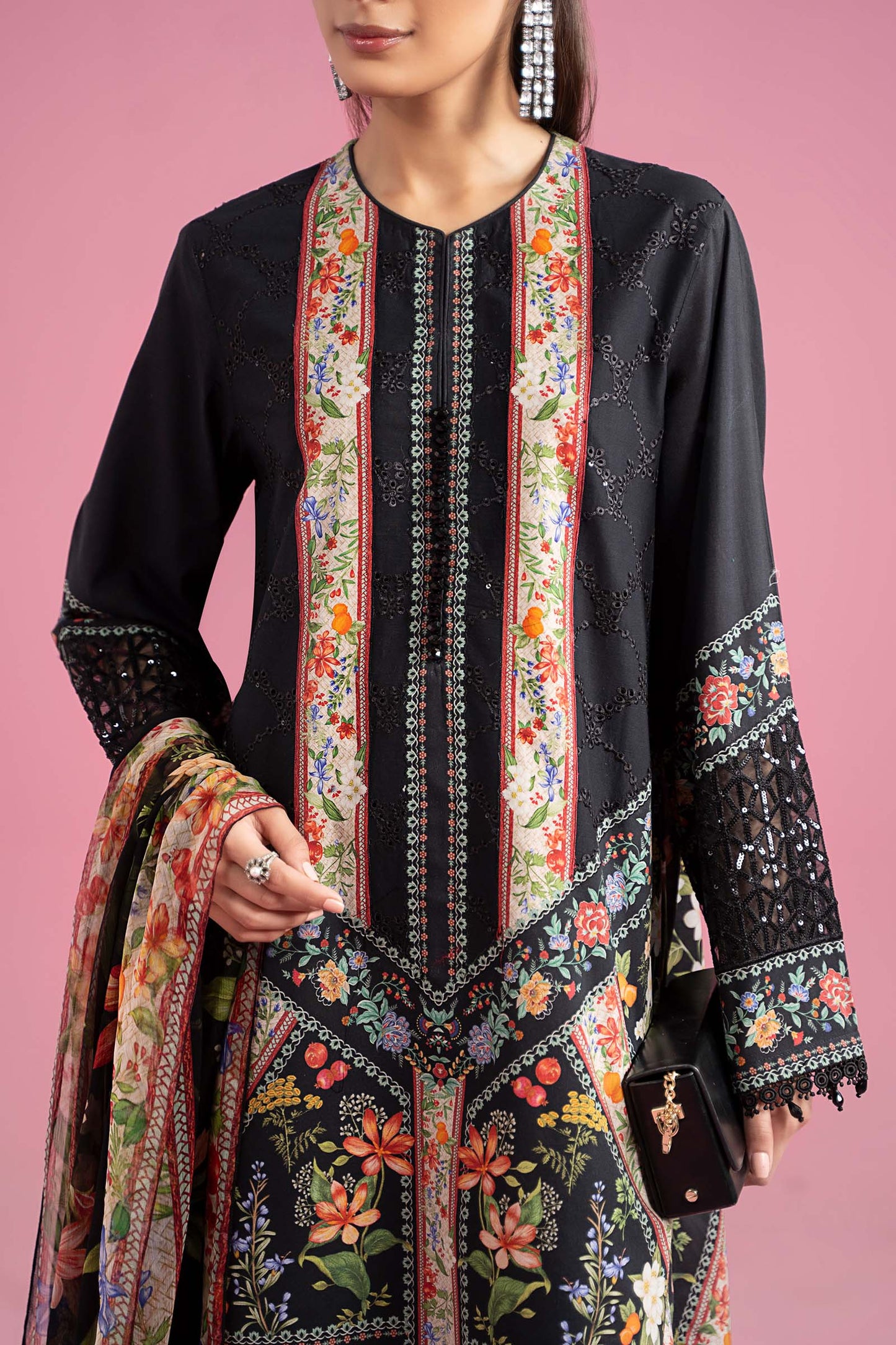 3 Piece Embroidered Lawn Suit | MPS-2610-B