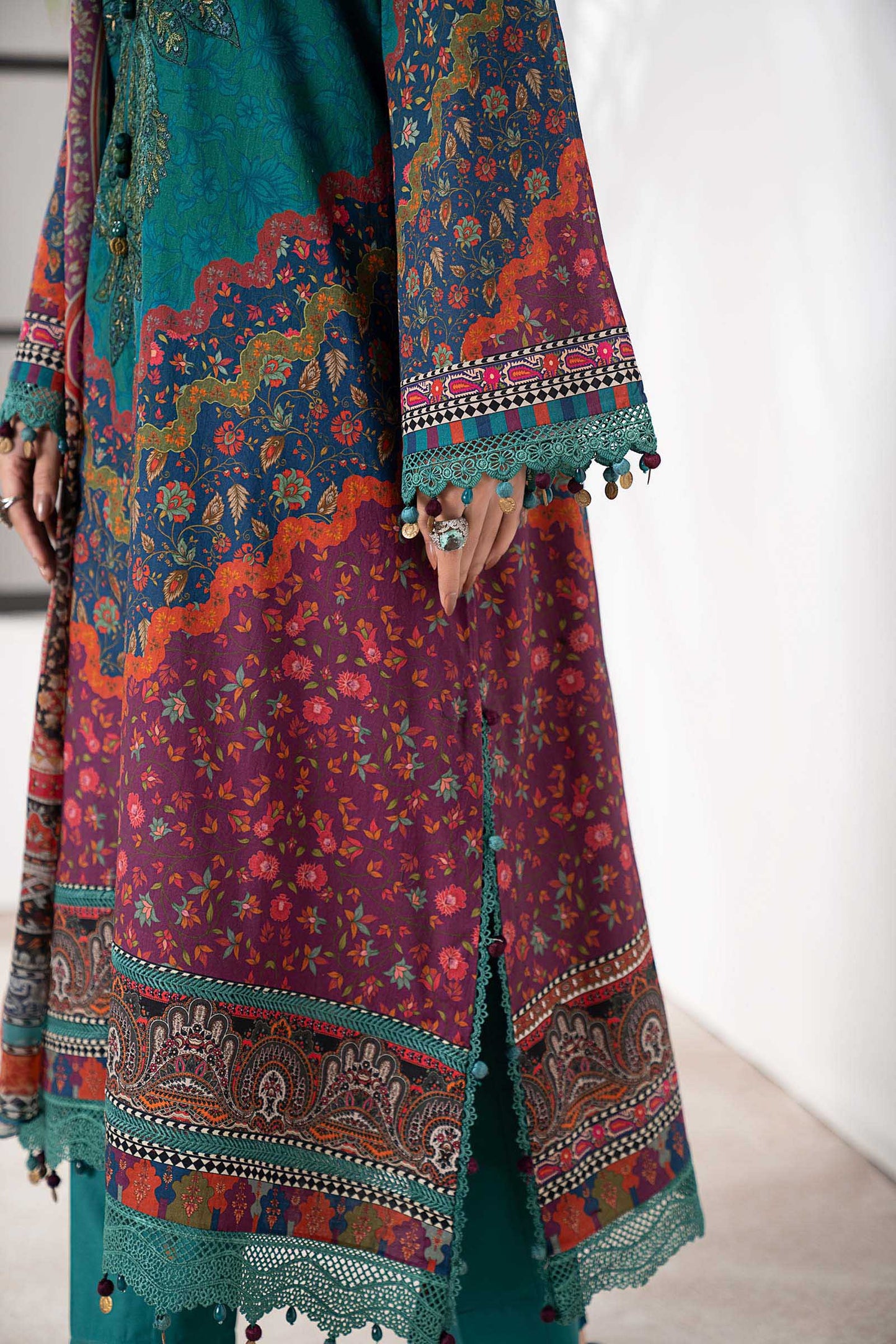 3 Piece Embroidered Cambric Suit