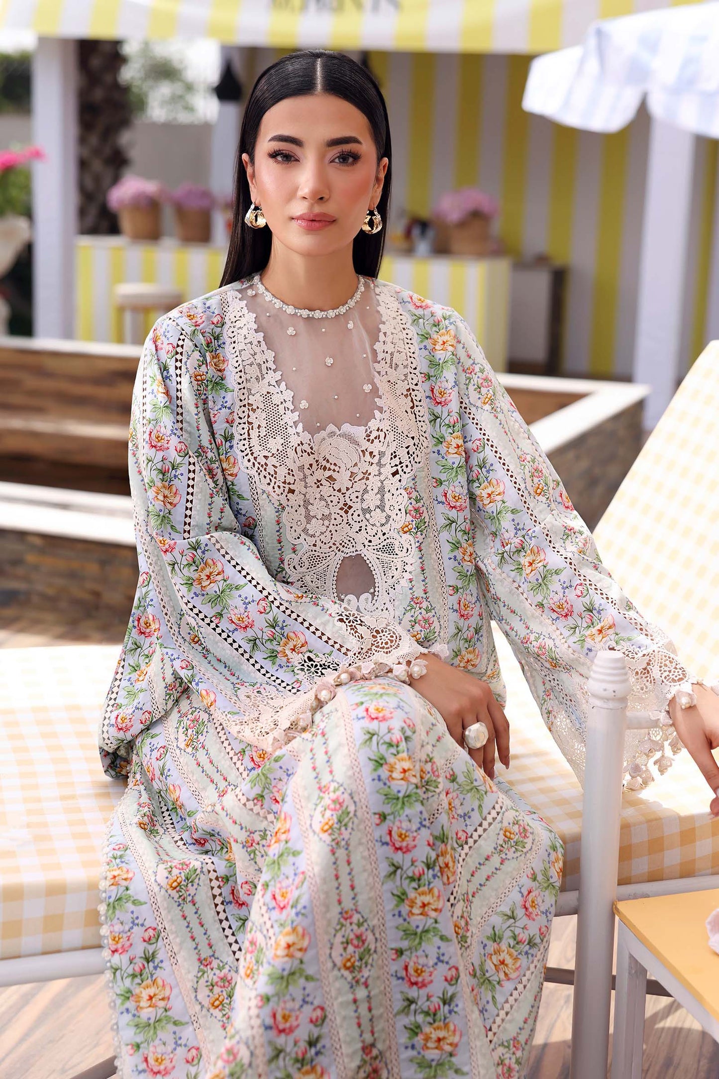 3 Piece Unstitched Embroidered Lawn Suit
