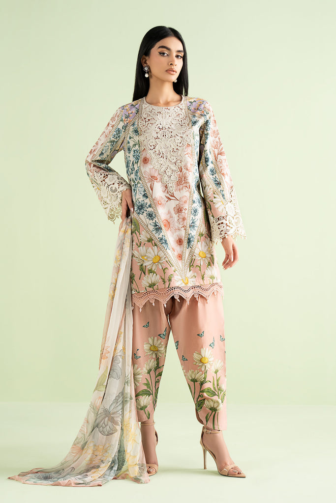 Maria B 3 Piece Embroidered Lawn Suit, view 1