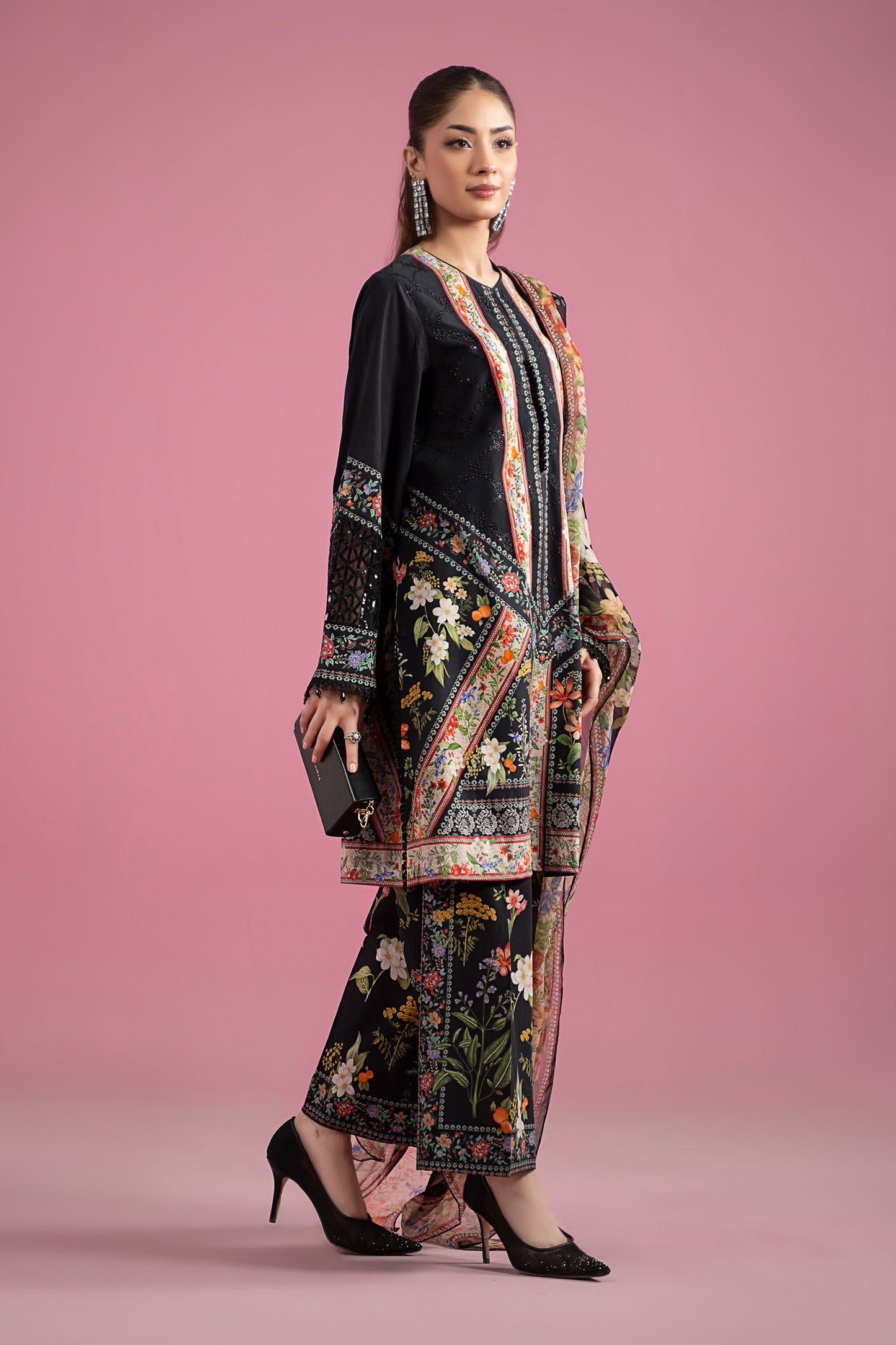 3 Piece Embroidered Lawn Suit | MPS-2610-B