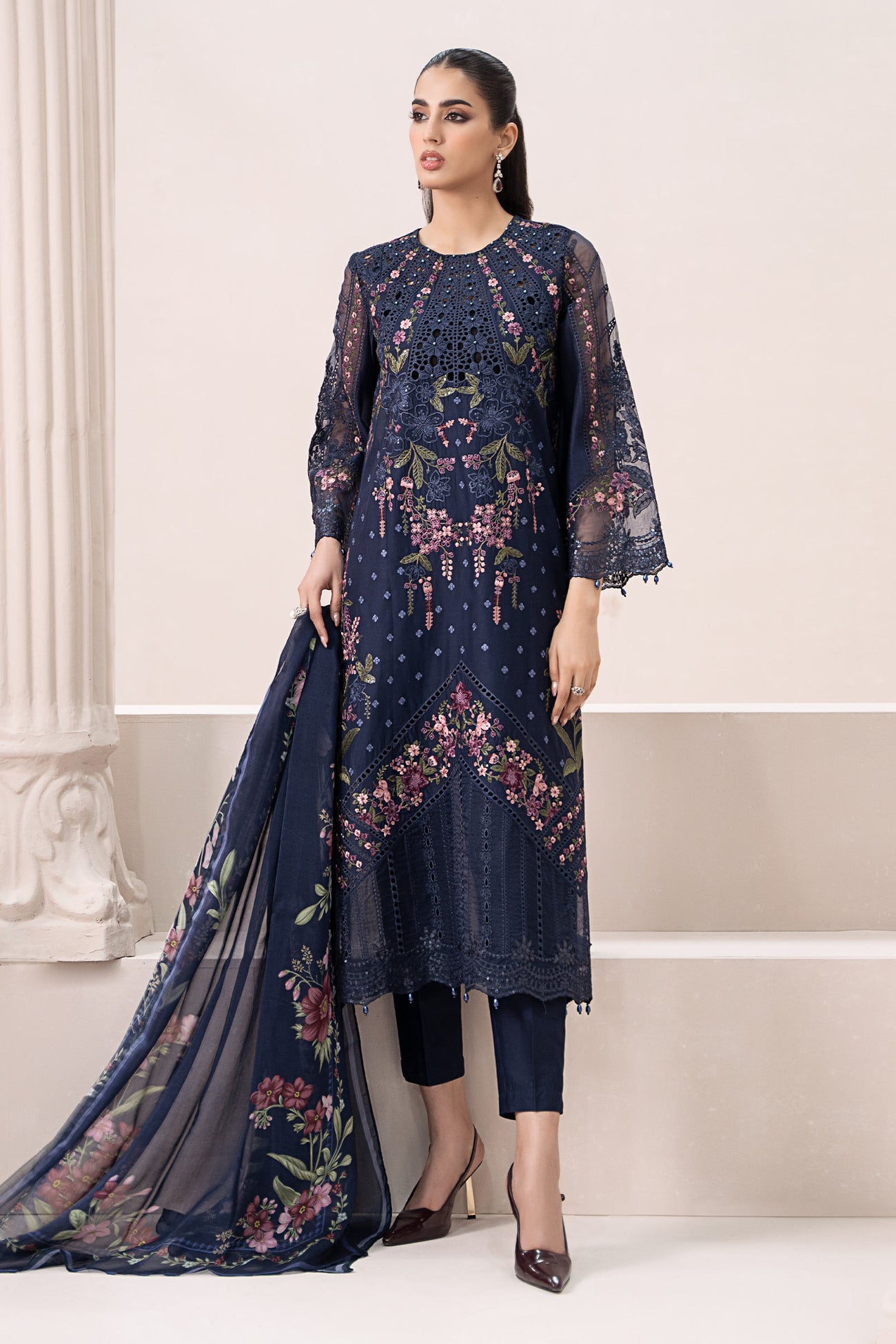 3 Piece Embroidered Lawn Suit | ELS-25-10