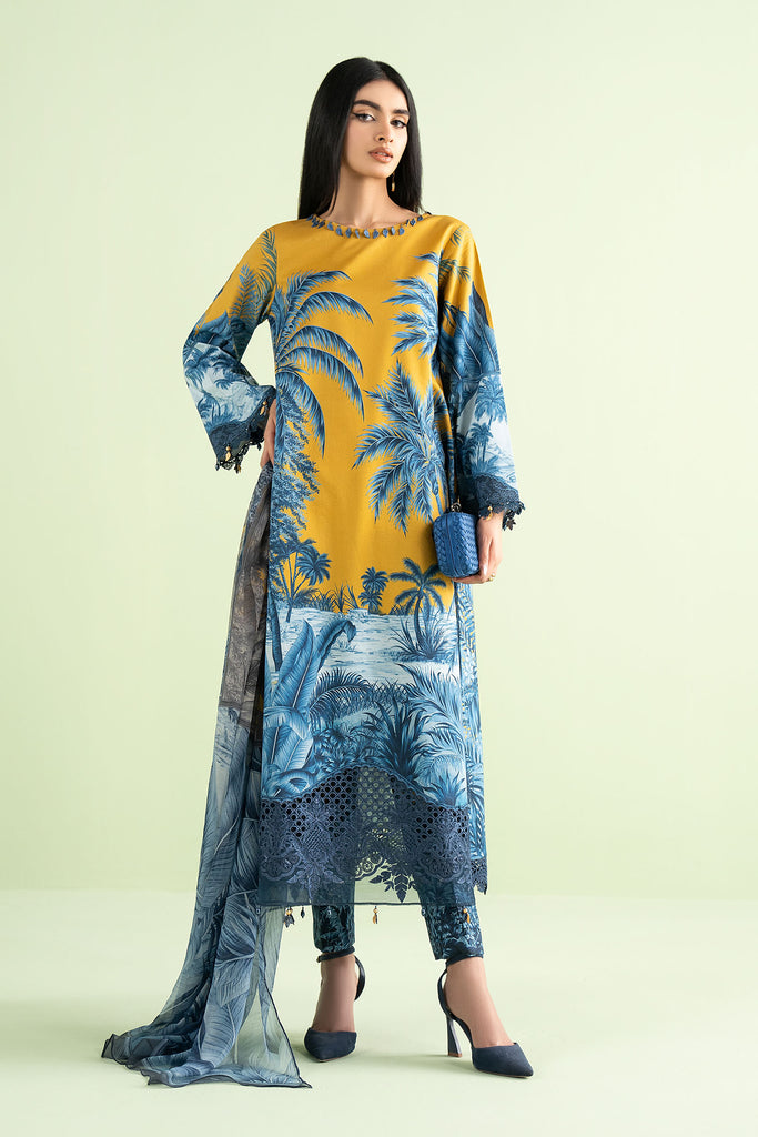 Maria B 3 Piece Embroidered Lawn Suit, view 1