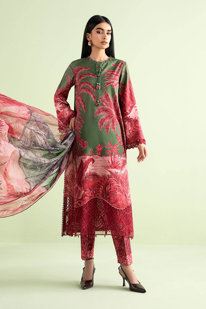 Maria B 3 Piece Embroidered Lawn Suit, view 1