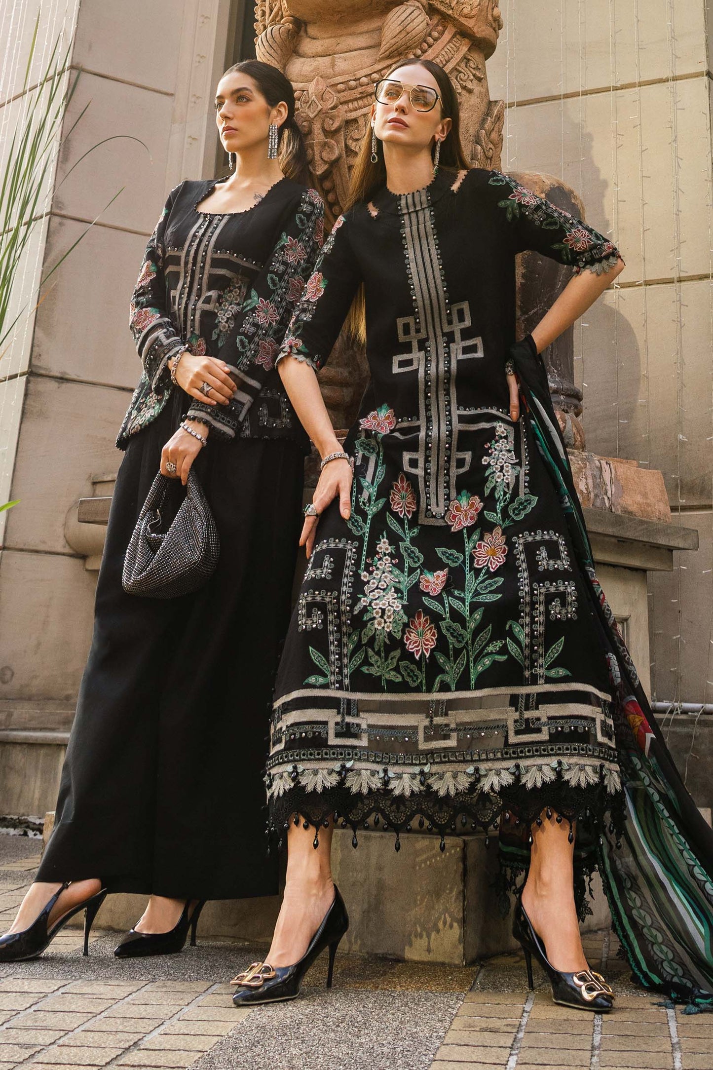 3 Piece Unstitched Embroidered Jacquard Lawn Suit