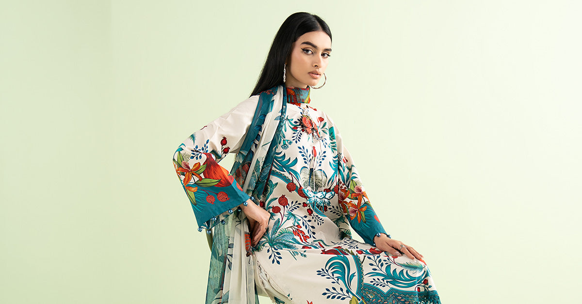 3 Piece Embroidered Lawn Suit