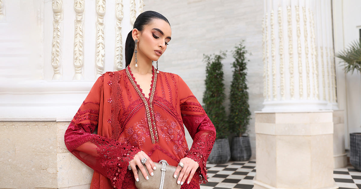 3 Piece Unstitched Embroidered Lawn Suit