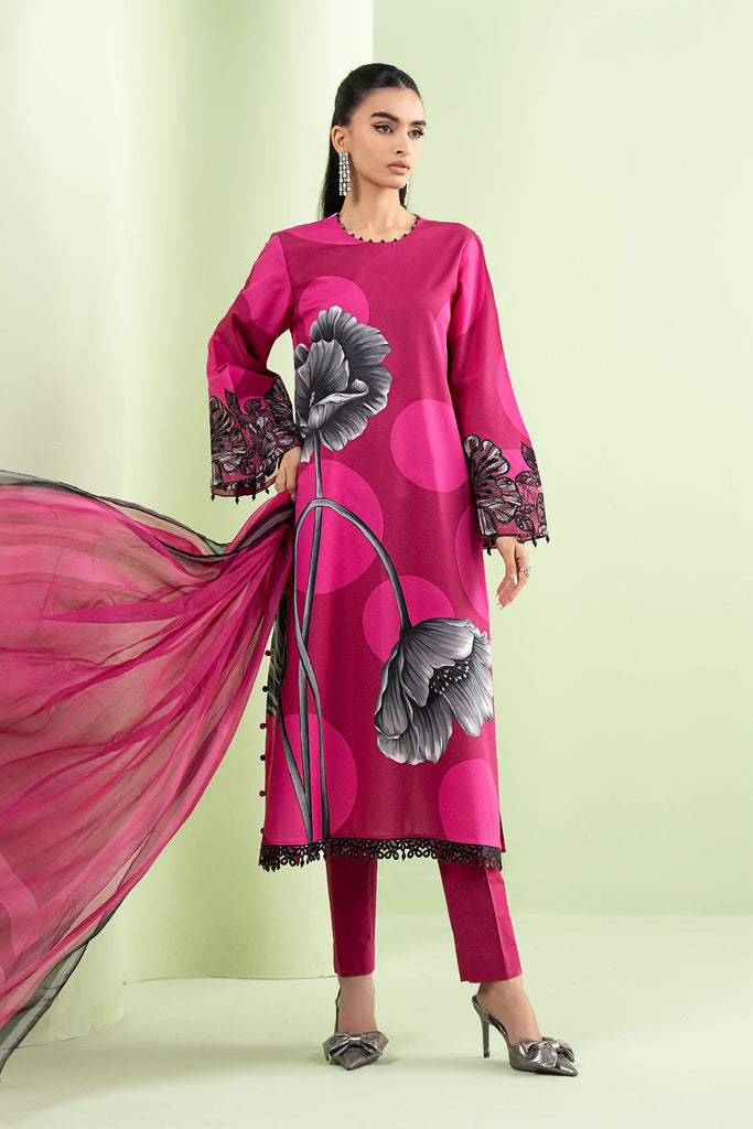 Maria B 3 Piece Embroidered Lawn Suit, view 1