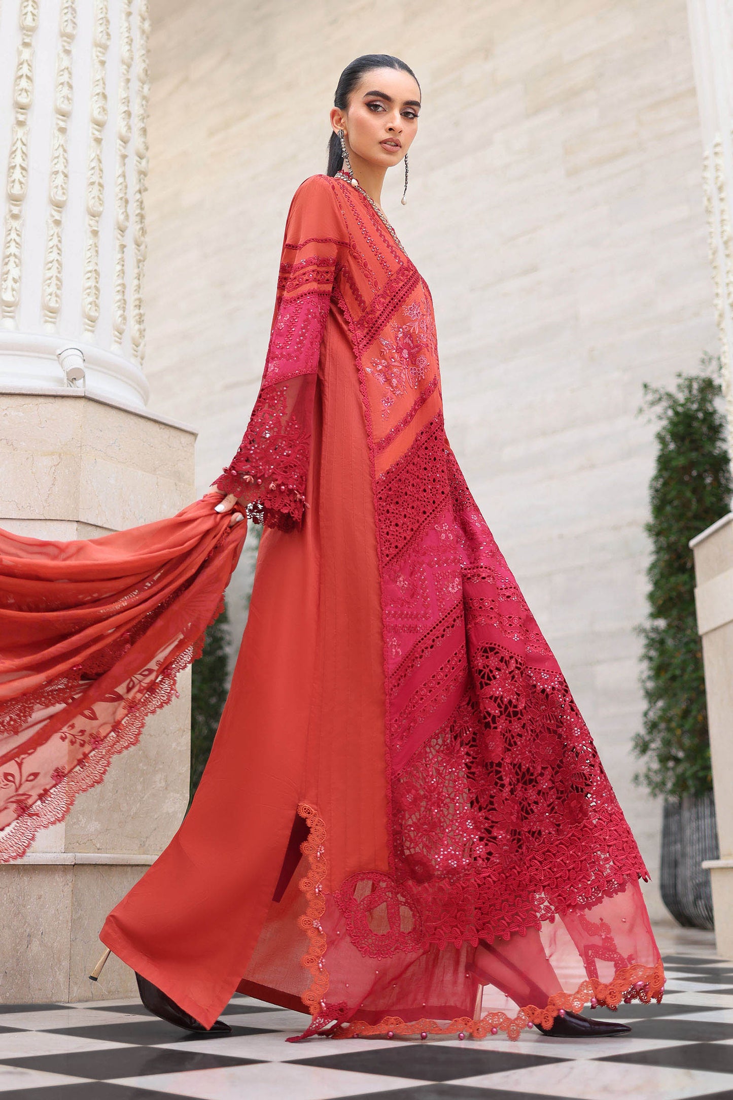 3 Piece Unstitched Embroidered Lawn Suit
