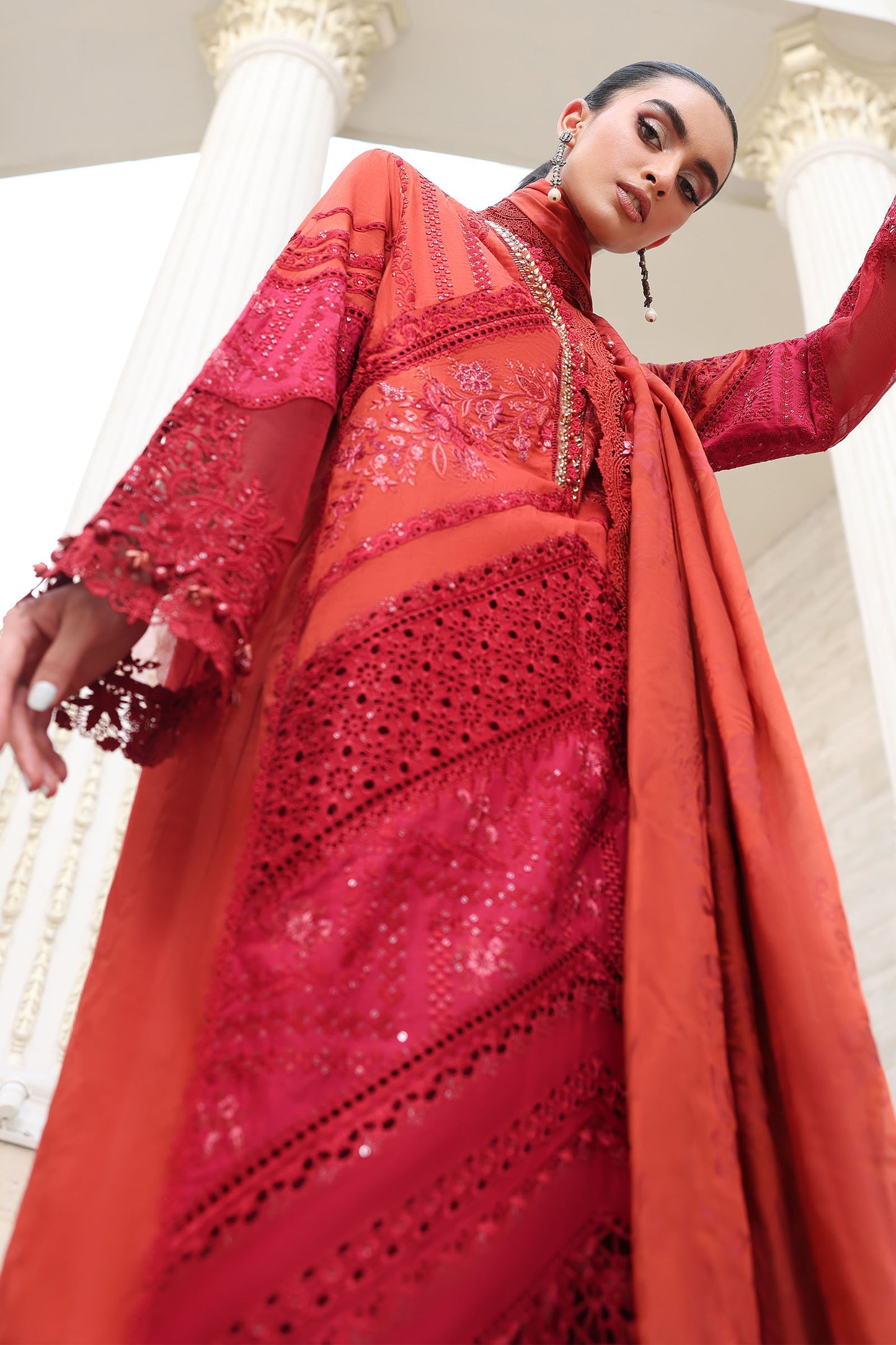 3 Piece Unstitched Embroidered Lawn Suit