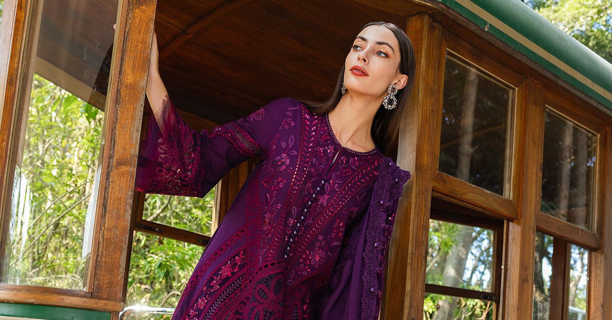 3 Piece Unstitched Embroidered Lawn Suit