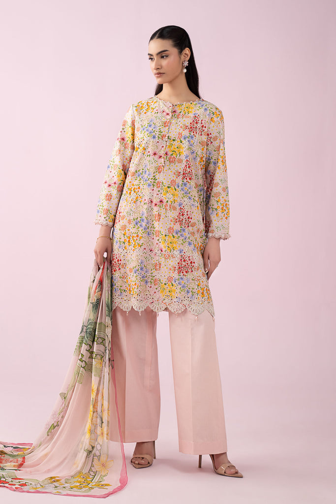 Maria B 3 Piece Embroidered Lawn Suit, view 1
