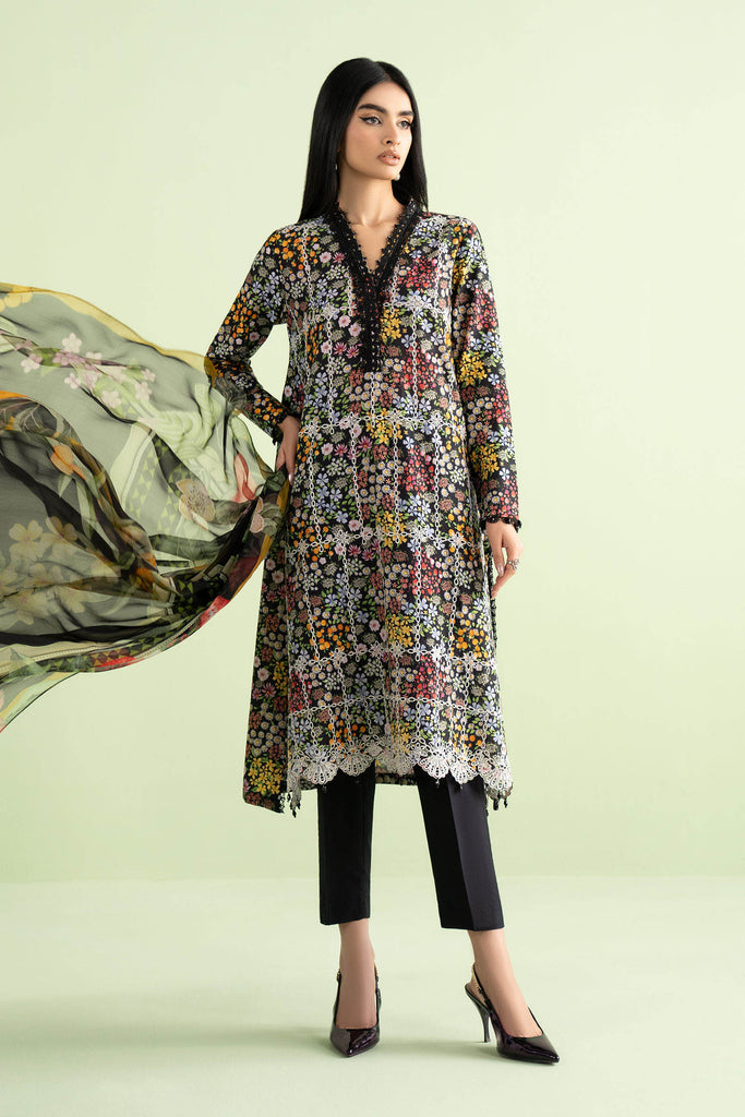 Maria B 3 Piece Embroidered Lawn Suit, view 1