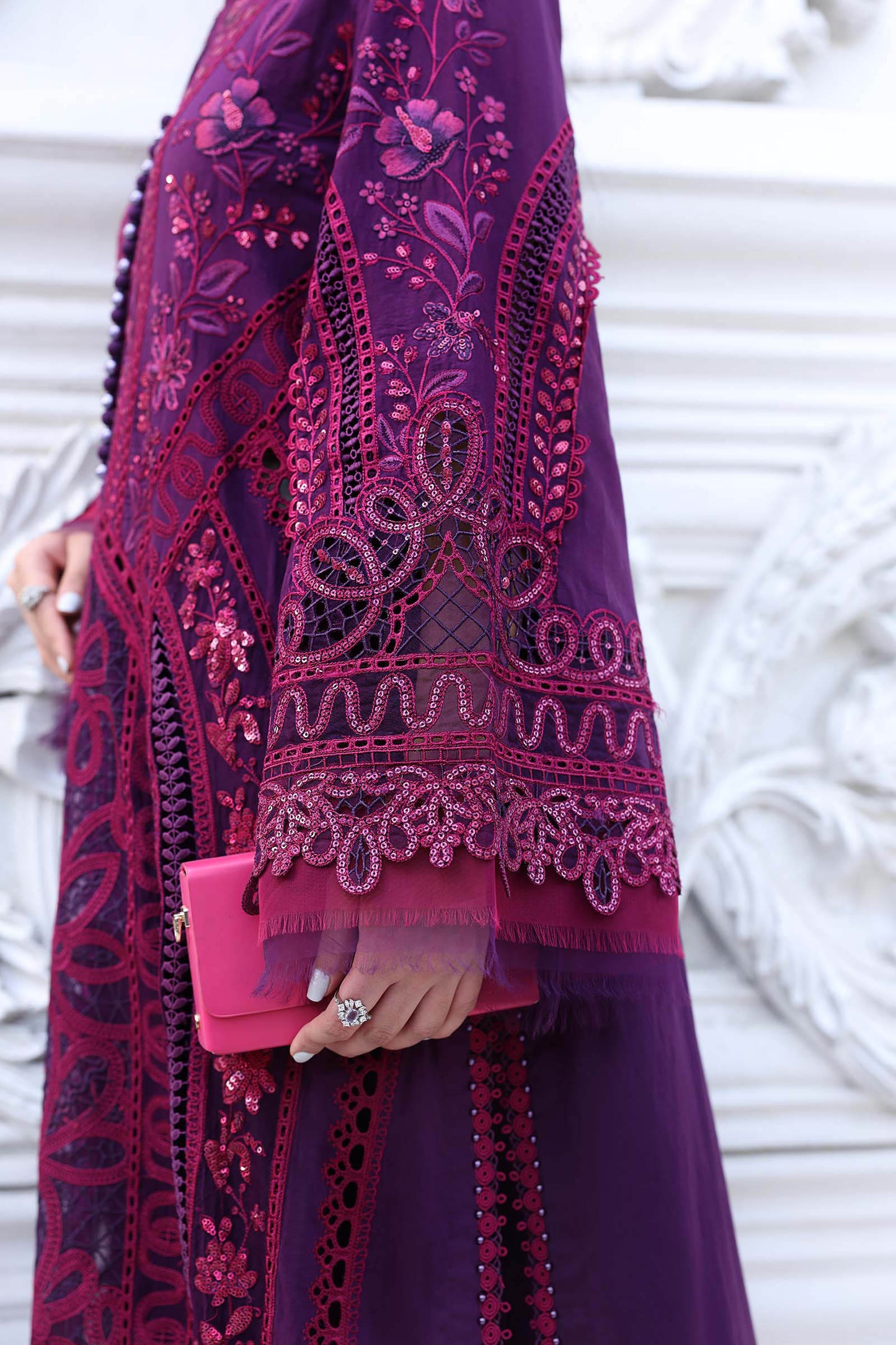 3 Piece Unstitched Embroidered Lawn Suit
